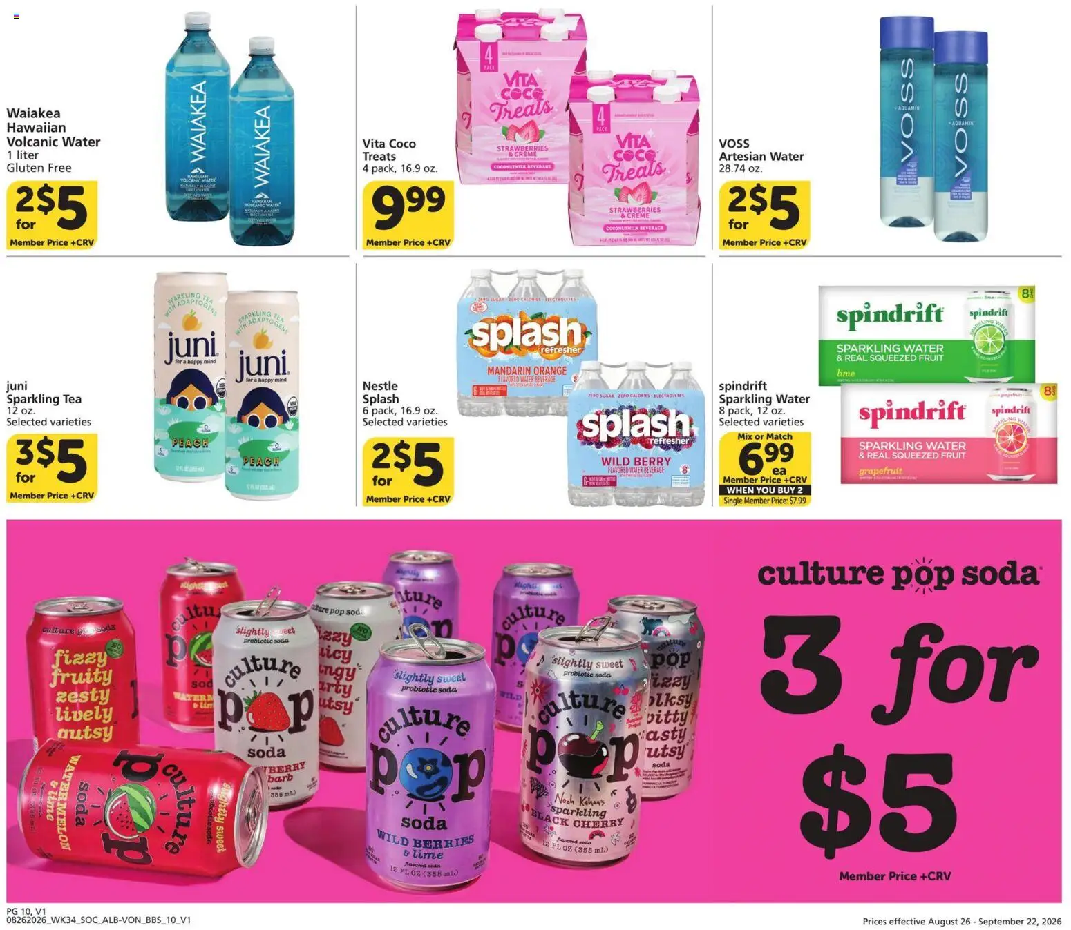 Vons Big Book of Savings - valid from 08/26/2026 | Page: 10 | Products: Berries, Grapefruit, Fruit, Peach