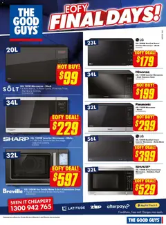 Preview of The Good Guys catalogue EOFY - valid from 25/06/2026 | Page: 18 | Products: Digital, Oven, Microwave, Screen