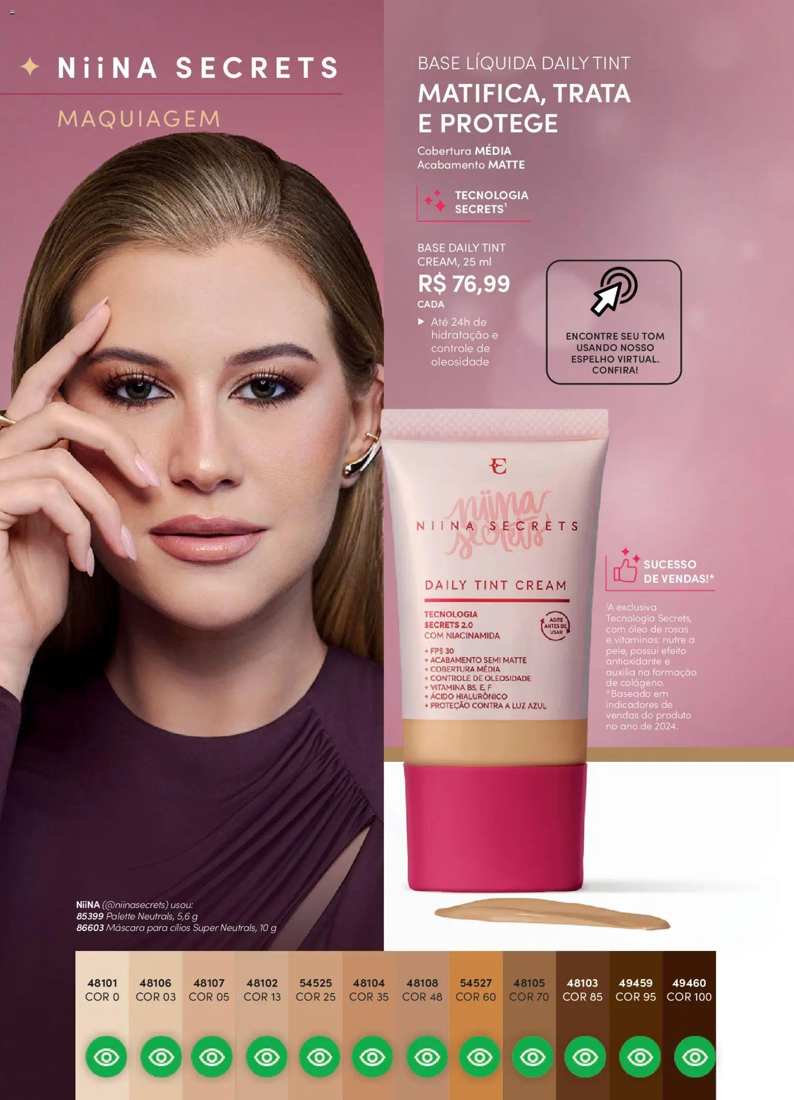 Eudora Folheto - válido de 01.04.2026 | Página: 30 | Produtos: Maquiagem, Máscara para cílios, Óleo, Base