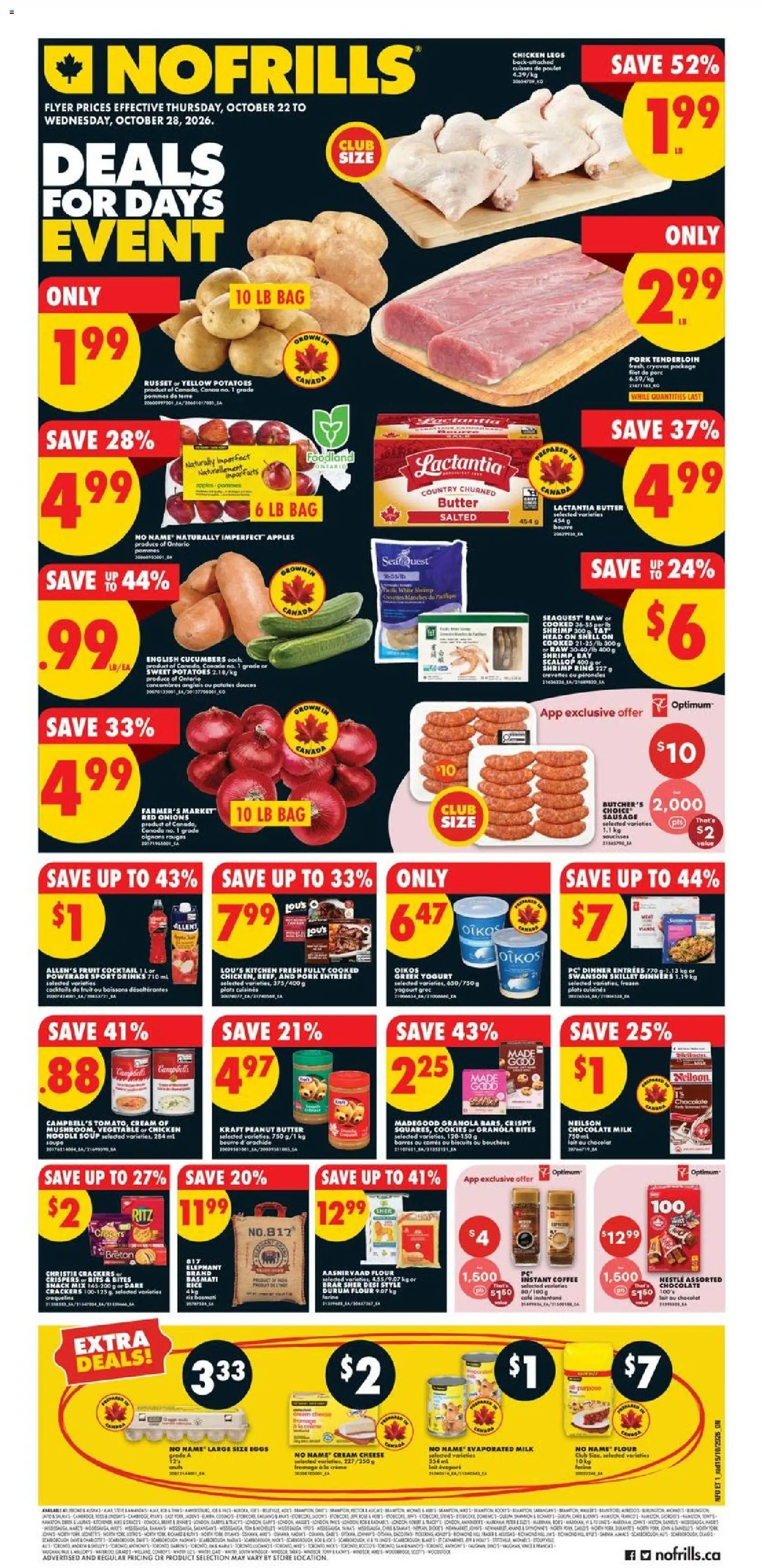No Frills flyer valid from Oct 22, 2026 | Page: 1
