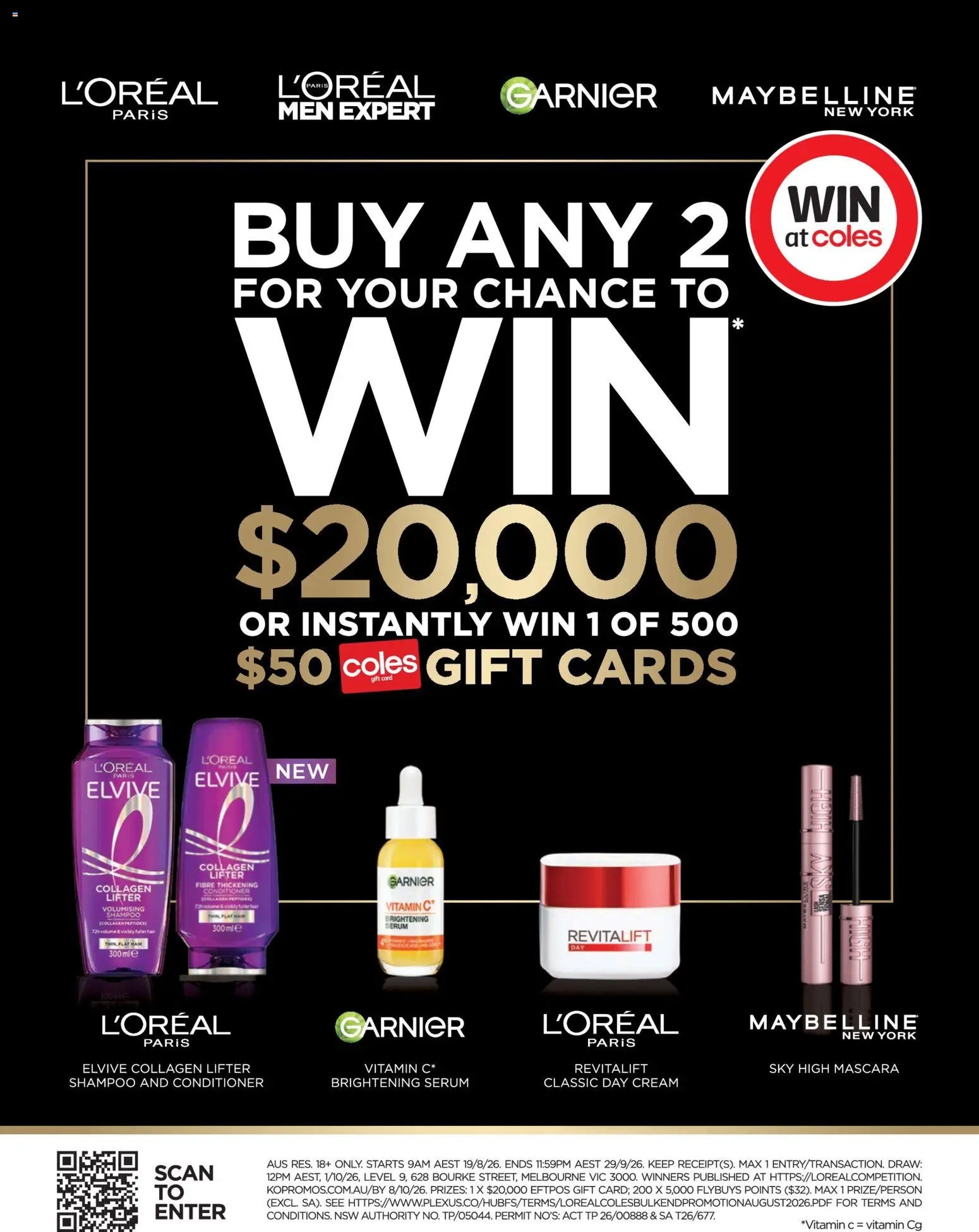 Coles catalogue - valid from 01/09/2026 | Page: 76 | Products: Mascara, Shampoo, Cream, Vitamin