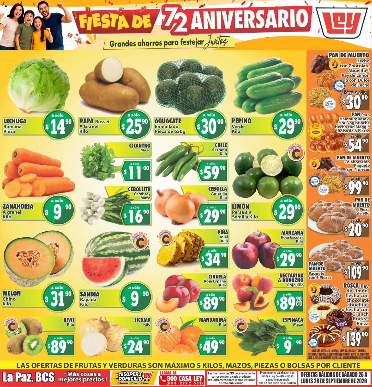 Nuevas ofertas de Casa Ley válidas en toda la República Mexicana desde el 26/09/2026. ¡Encuentra las mejores ofertas en Casa Ley folleto Autoservicio! | Página: 1 | Productos: Dulce de leche, Pan, Pepino, Dulce