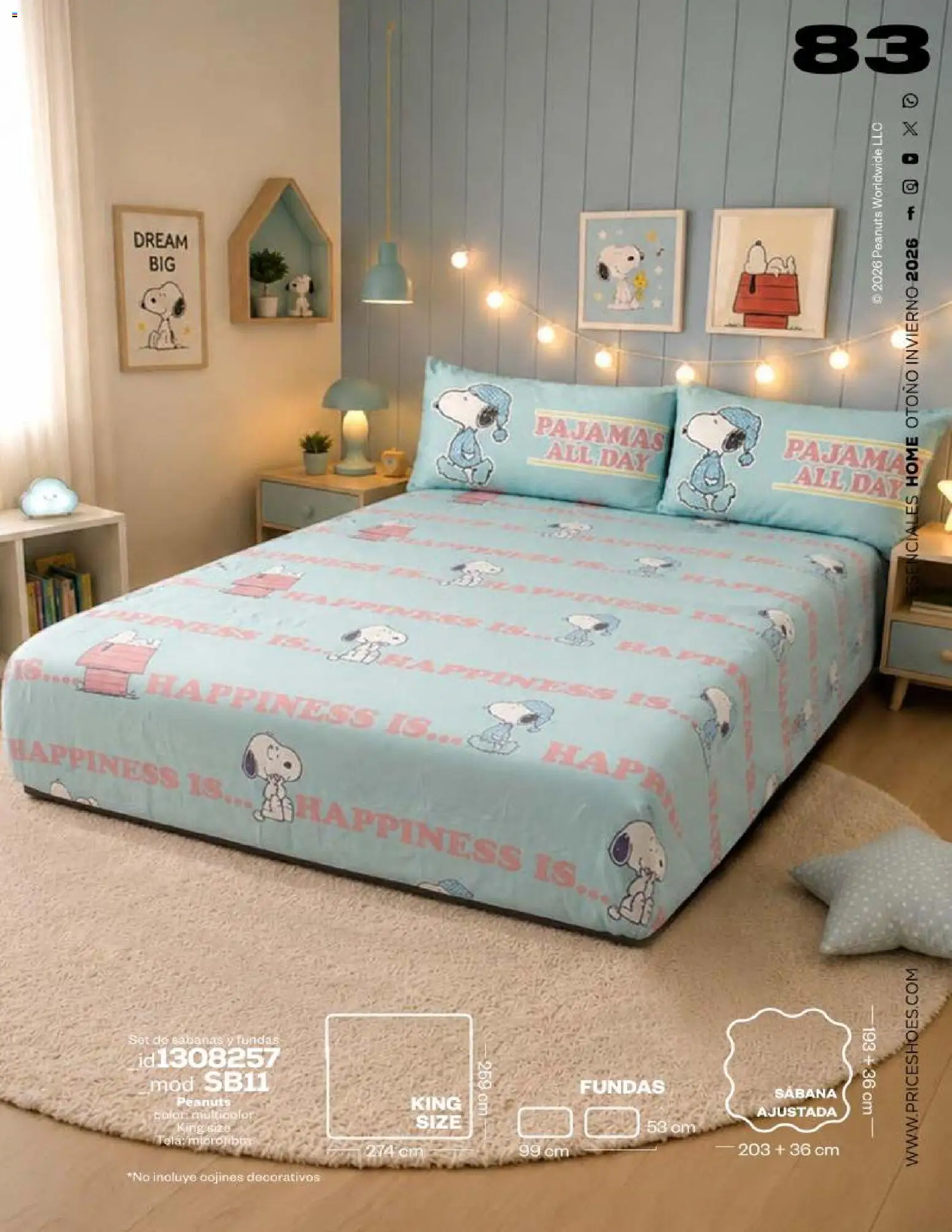 Nuevas ofertas de Price Shoes válidas en toda la República Mexicana desde el 17/08/2026. ¡Encuentra las mejores ofertas en Price Shoes catálogo Esenciales Home! | Página: 83 | Productos: Sabanas