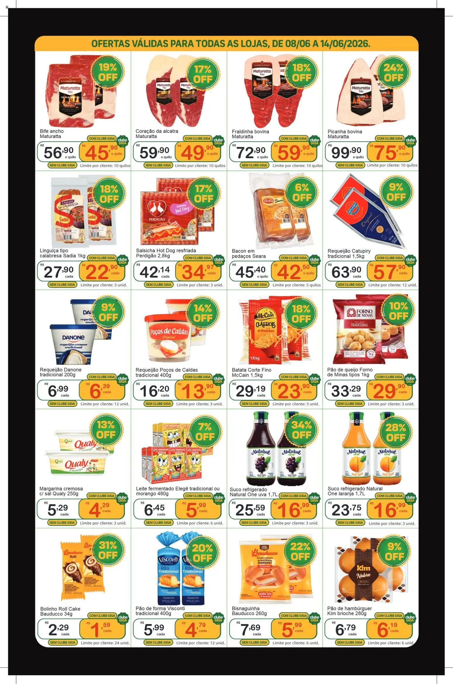GIGA Atacado Folheto - válido de 08.06.2026 | Página: 2 | Produtos: Catupiry, Hambúrguer, Sal, Requeijão