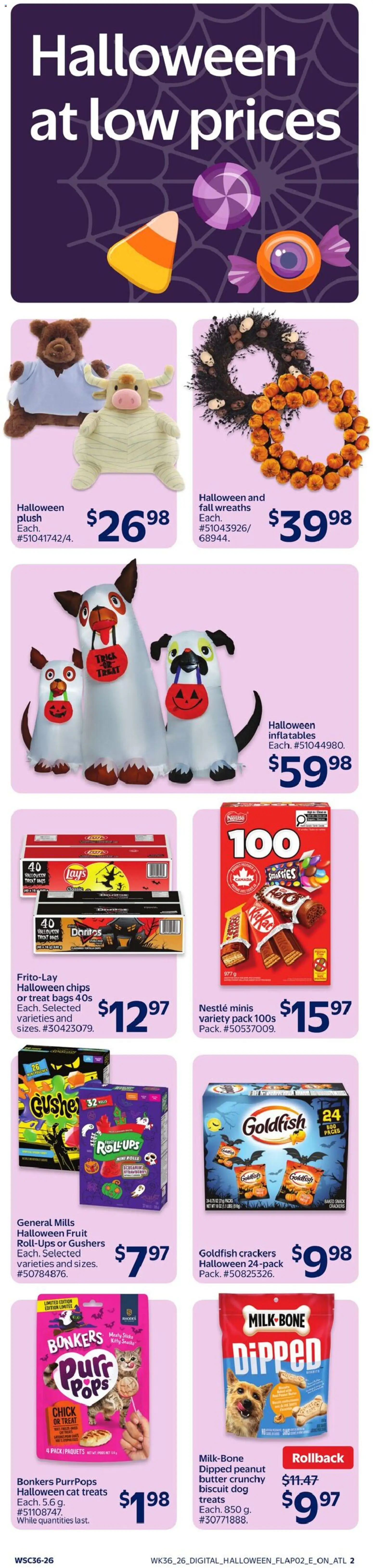 Walmart flyer valid from Oct 1, 2026 | Page: 4 | Products: Peanut butter, Snacks, Butter, Chocolate