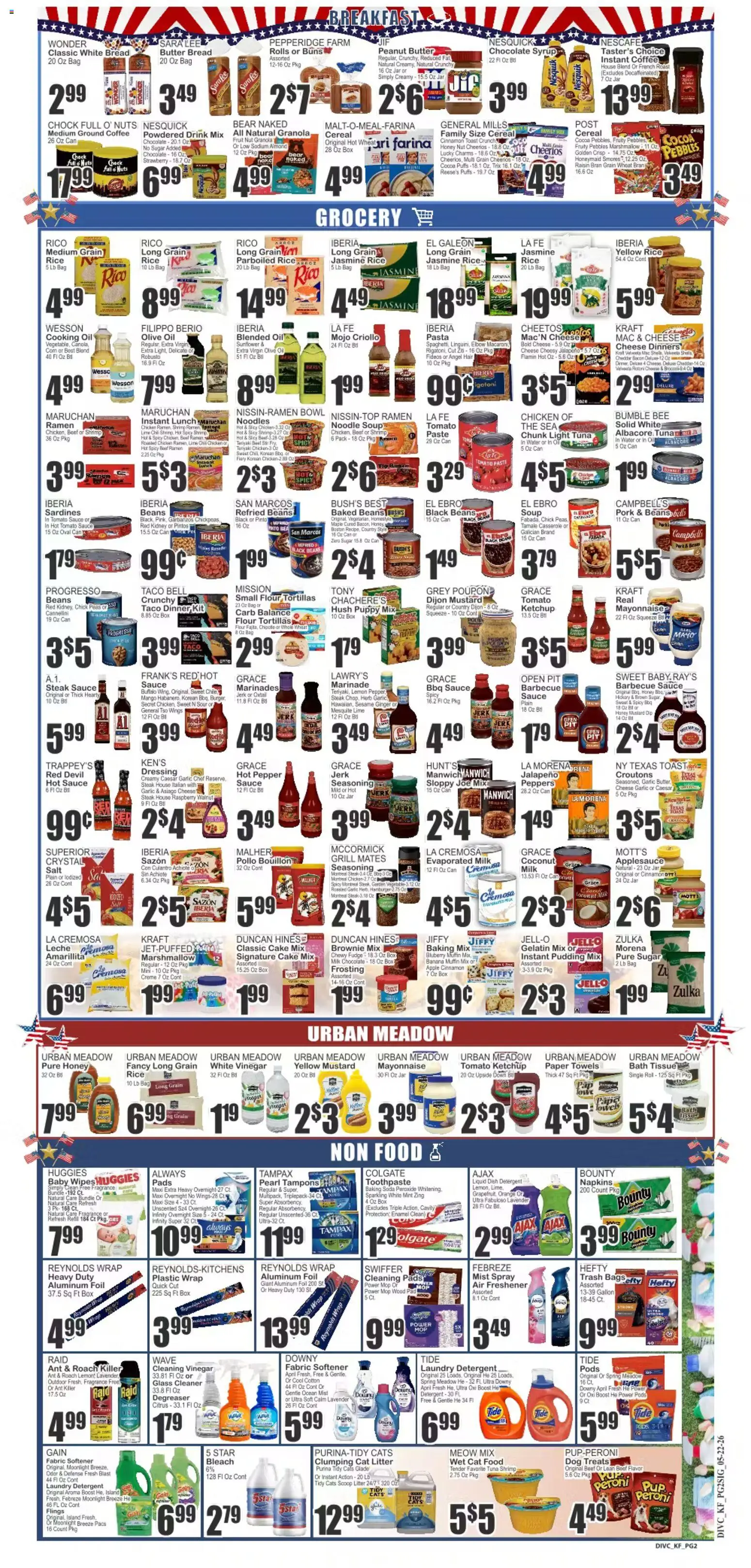 Food Universe Weekly Ad - valid from 22.05.2026 | Page: 2 | Products: Peppers, Cat Litter, Pork, Water