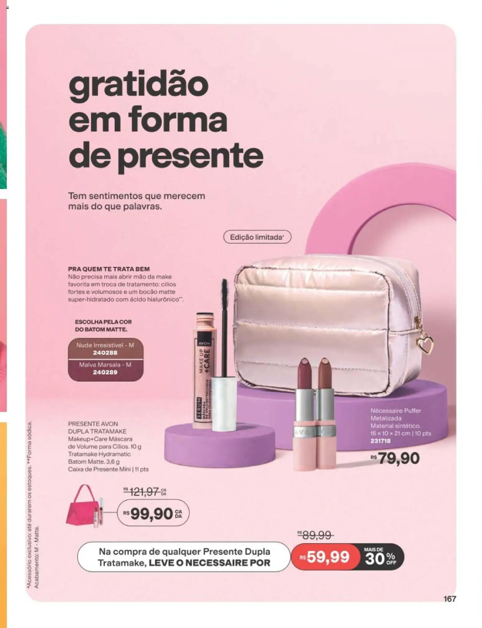 Avon Folheto - válido de 29/06/2026 | Página: 168 | Produtos: Batom, Necessaire, Caixa, Sérum