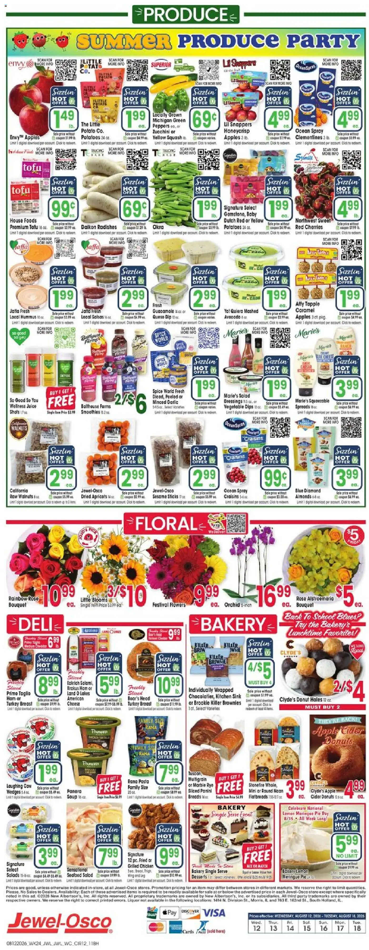 Jewel Osco Weekly Ad - valid from 08/12/2026 | Page: 12 | Products: Bakery, Chicken, Salad, Garlic