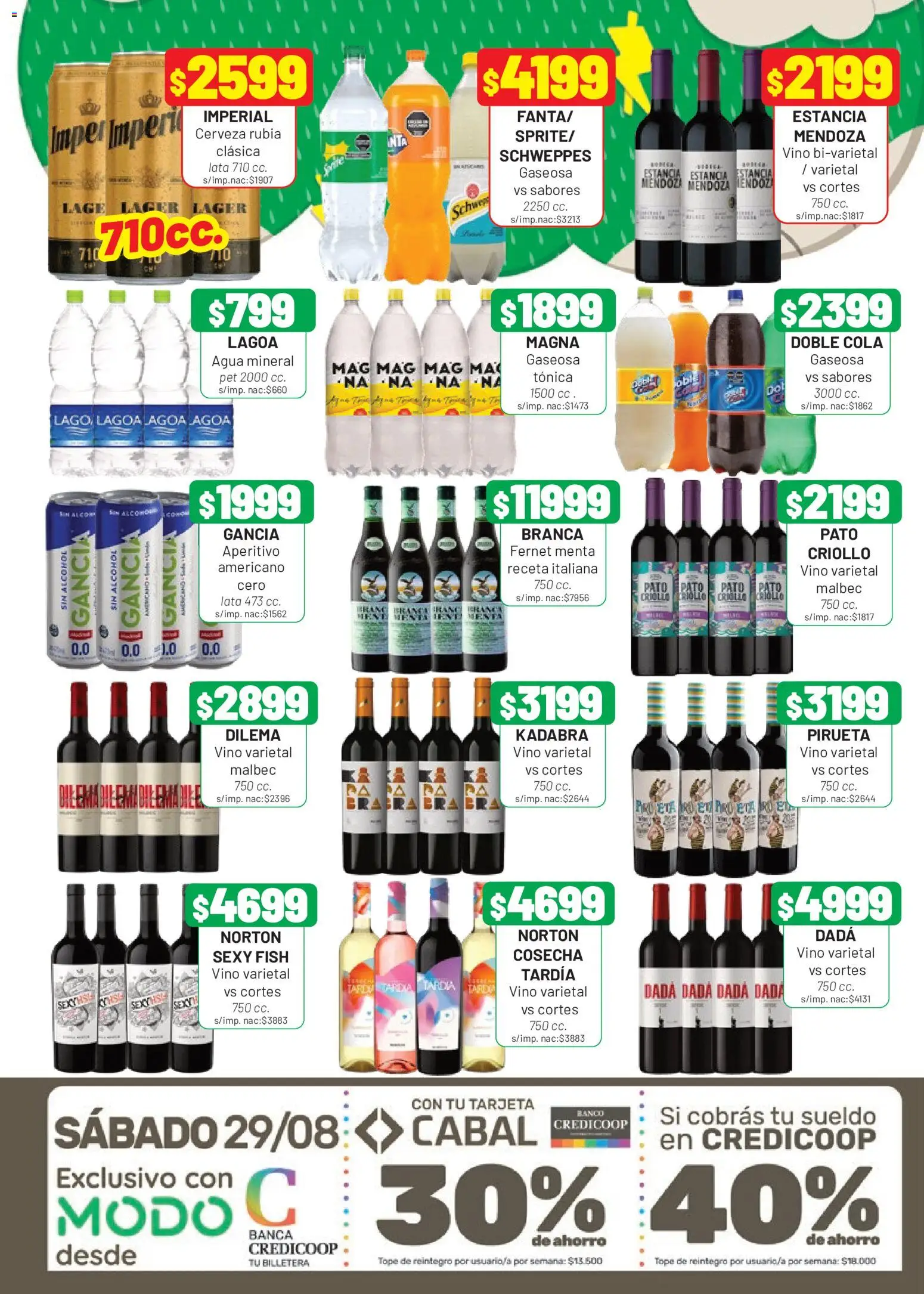 Almacor catálogo │ válido desde el 27/08/2026 | Página: 7 | Productos: Gaseosa, Agua, Vino, Alcohol