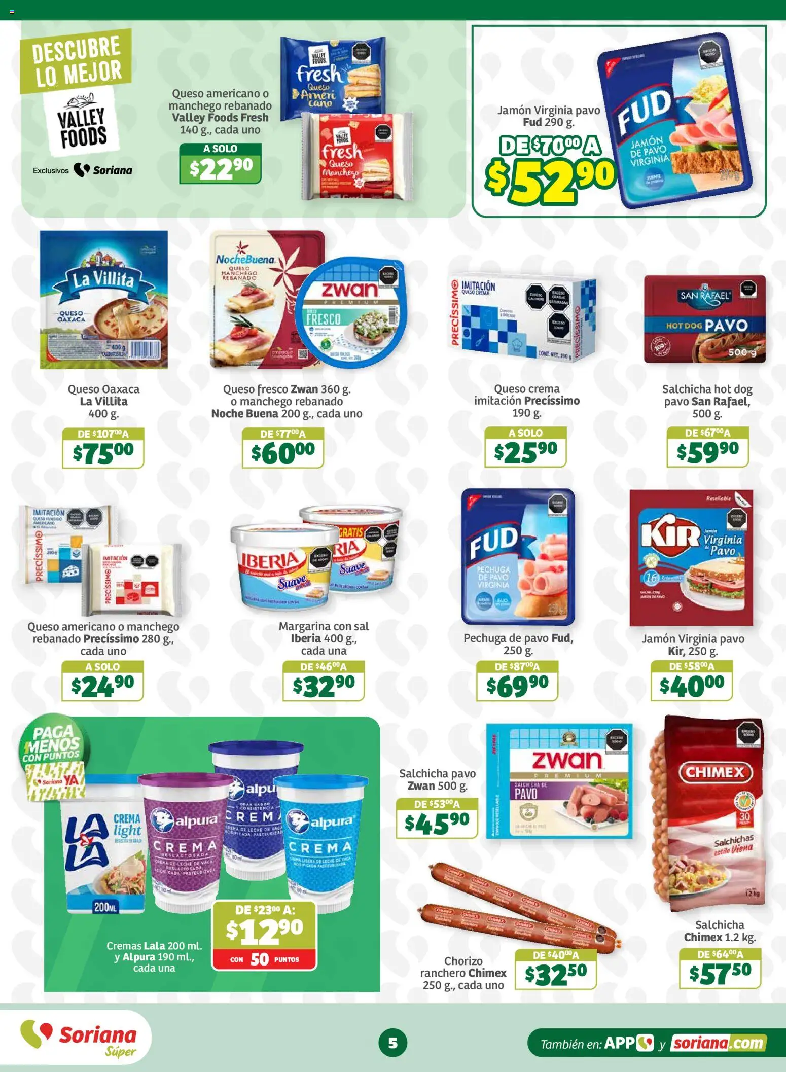 Nuevas ofertas de Soriana válidas en toda la República Mexicana desde el 23/10/2026. ¡Encuentra las mejores ofertas en Soriana folleto En México Oferta se dice Soriana Súper! | Página: 5