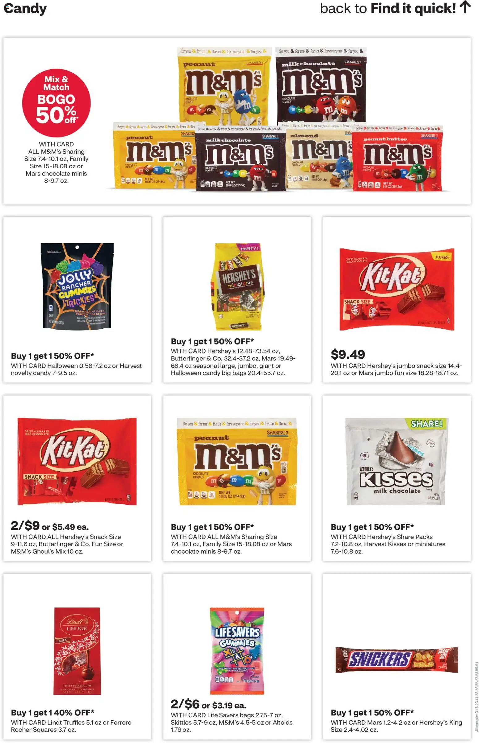 CVS Pharmacy Weekly Ad - valid from 08/30/2026 | Page: 15 | Products: Candy, Milk, Peanut butter, Snickers