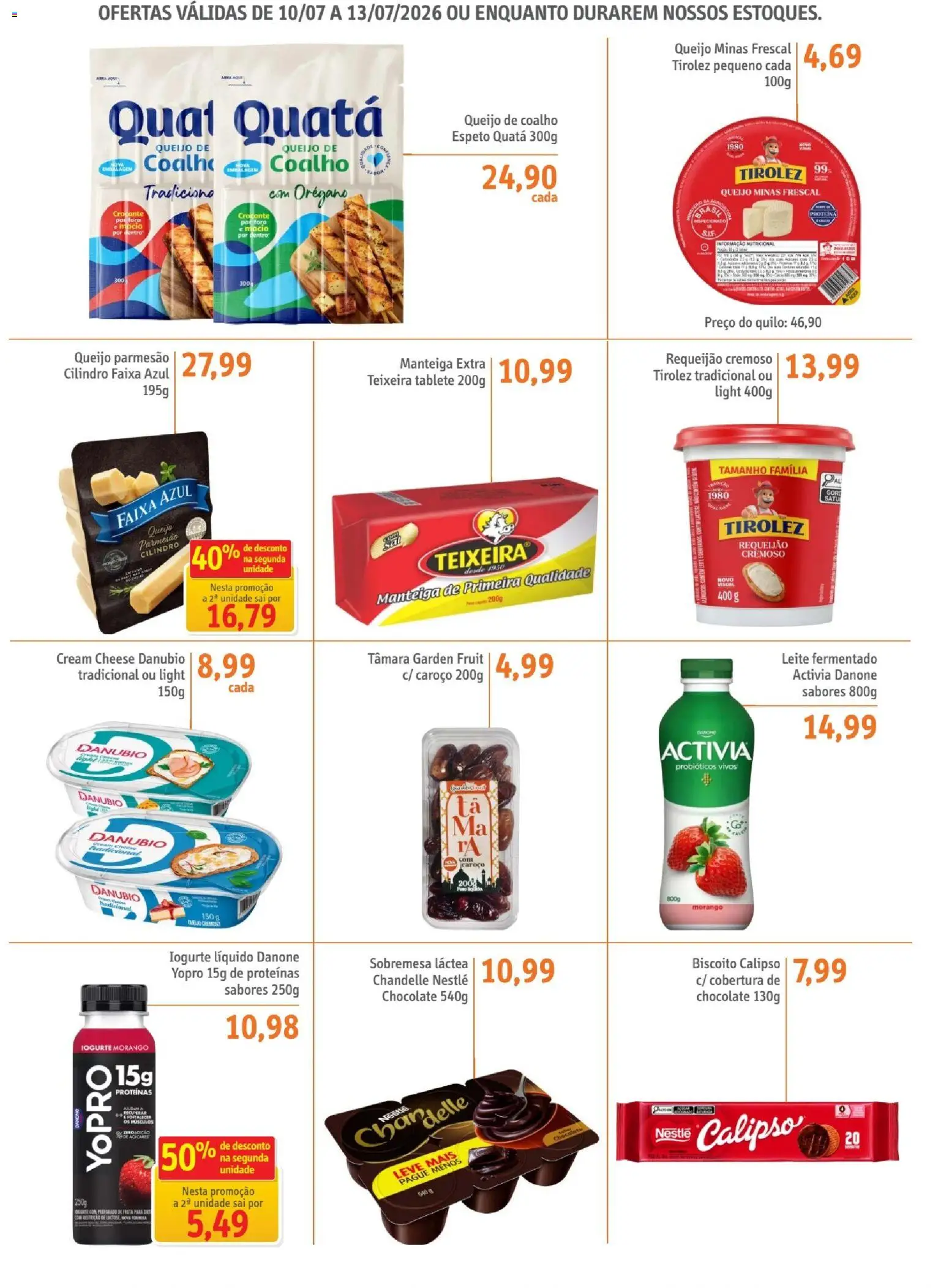 Sonda Folheto - válido de 10/07/2026 | Página: 2 | Produtos: Probióticos, Manteiga, Queijo, Requeijão