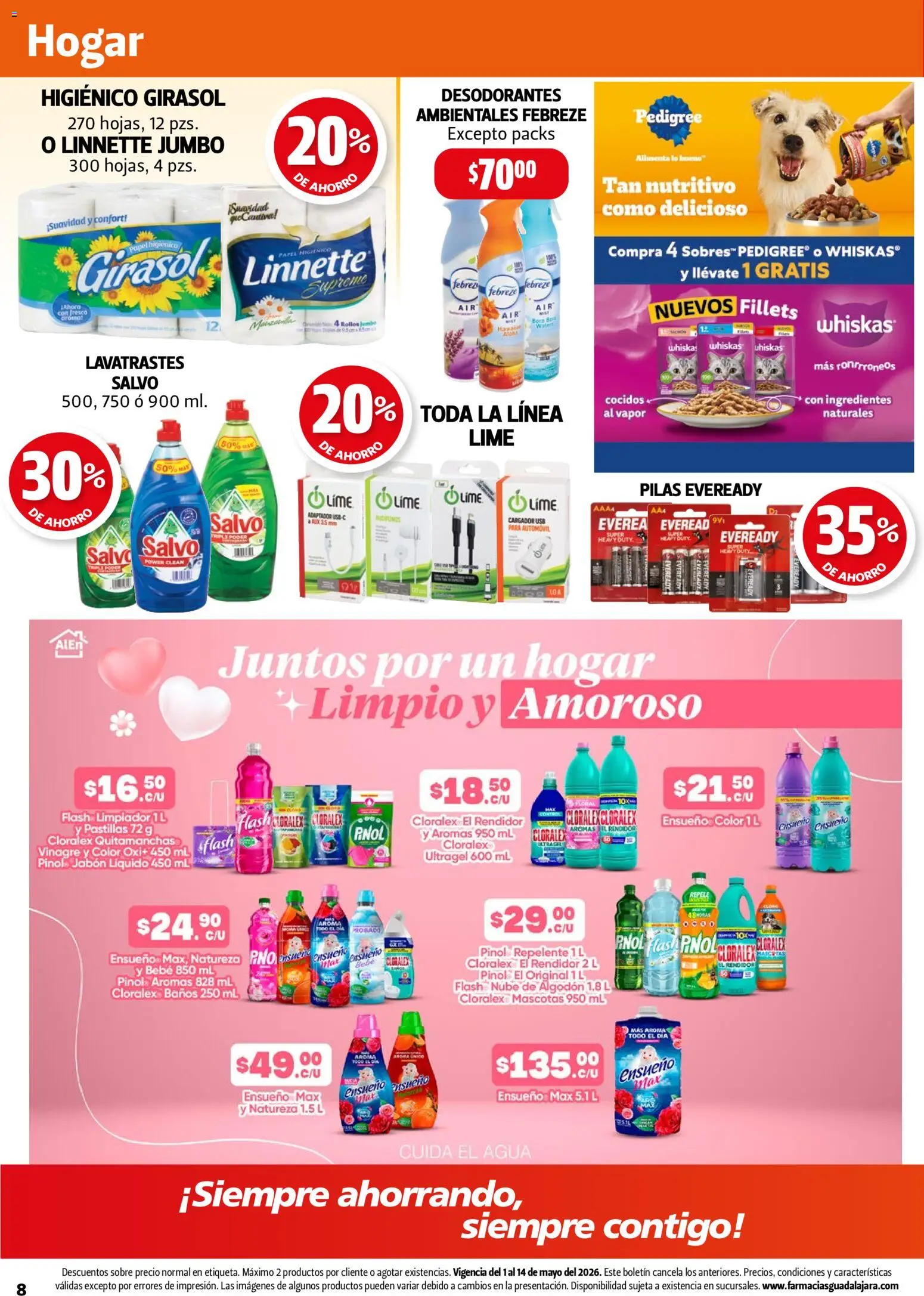 Nuevas ofertas de Farmacia Guadalajara válidas en toda la República Mexicana desde el 01.05.2026. ¡Encuentra las mejores ofertas en Farmacia Guadalajara catálogo! | Página: 8 | Productos: Cargador, Adaptador, Sobre, Jabón
