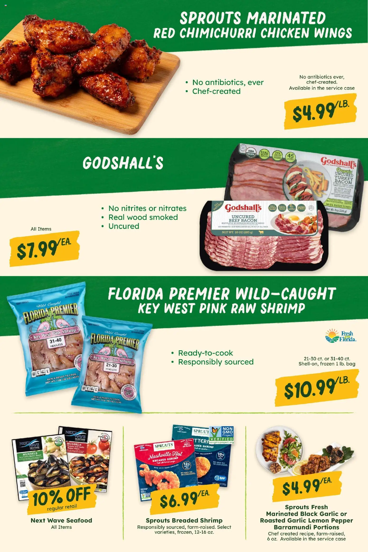 Sprouts Monthly Ad - valid from 09/23/2026 | Page: 32 | Products: Chicken, Chicken wings, Sauce, Bag
