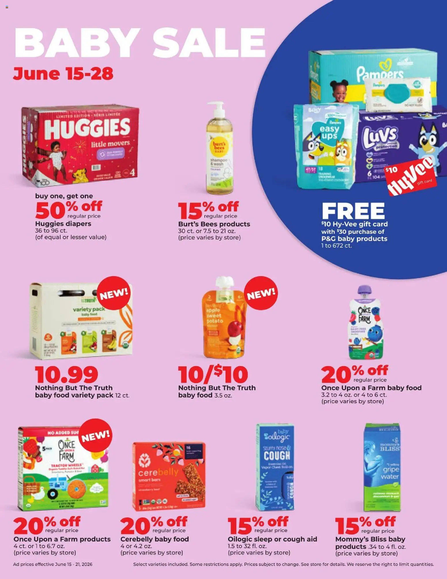 HyVee Weekly Ad - valid from 15.06.2026 | Page: 37 | Products: Baby food, Water