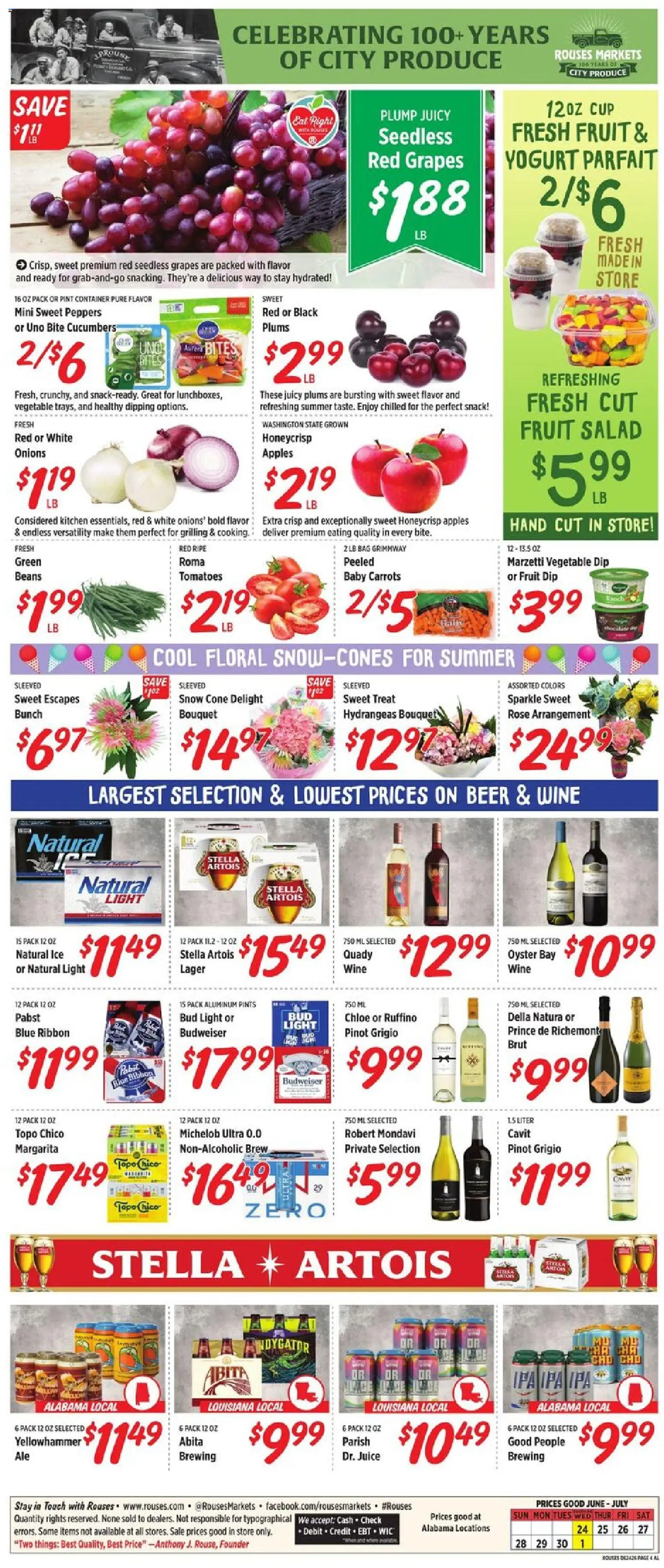 Rouses Weekly Ad - valid from 06/24/2026 | Page: 6 | Products: Peppers, Apples, Tomatoes, Cucumbers