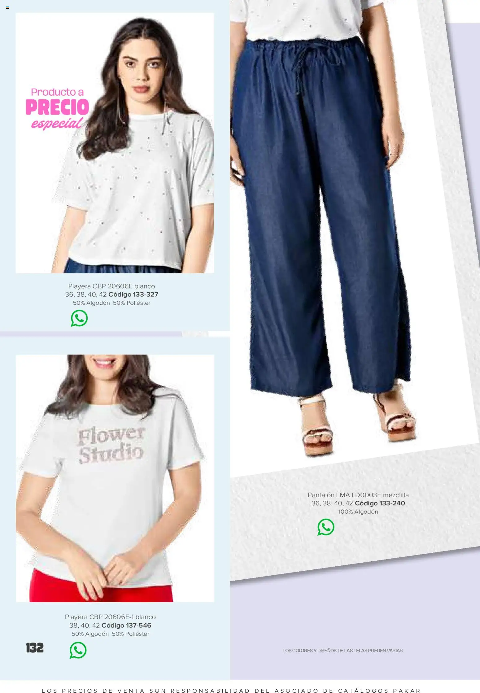 Nuevas ofertas de SC Pakar válidas en toda la República Mexicana desde el 30.01.2026. ¡Encuentra las mejores ofertas en SC Pakar catálogo Ropa! | Página: 132 | Productos: Algodón, Playera