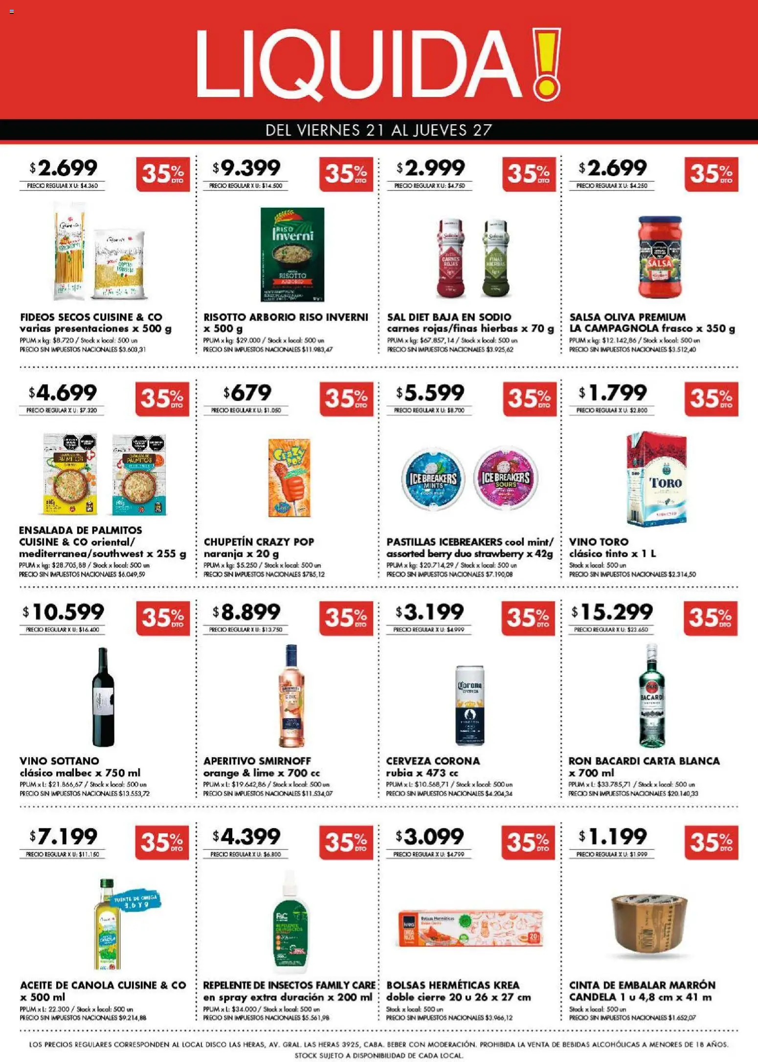 Disco ofertas │ válido desde el 20/08/2026 | Página: 10 | Productos: Disco, Ron, Fuente, Repelente de insectos