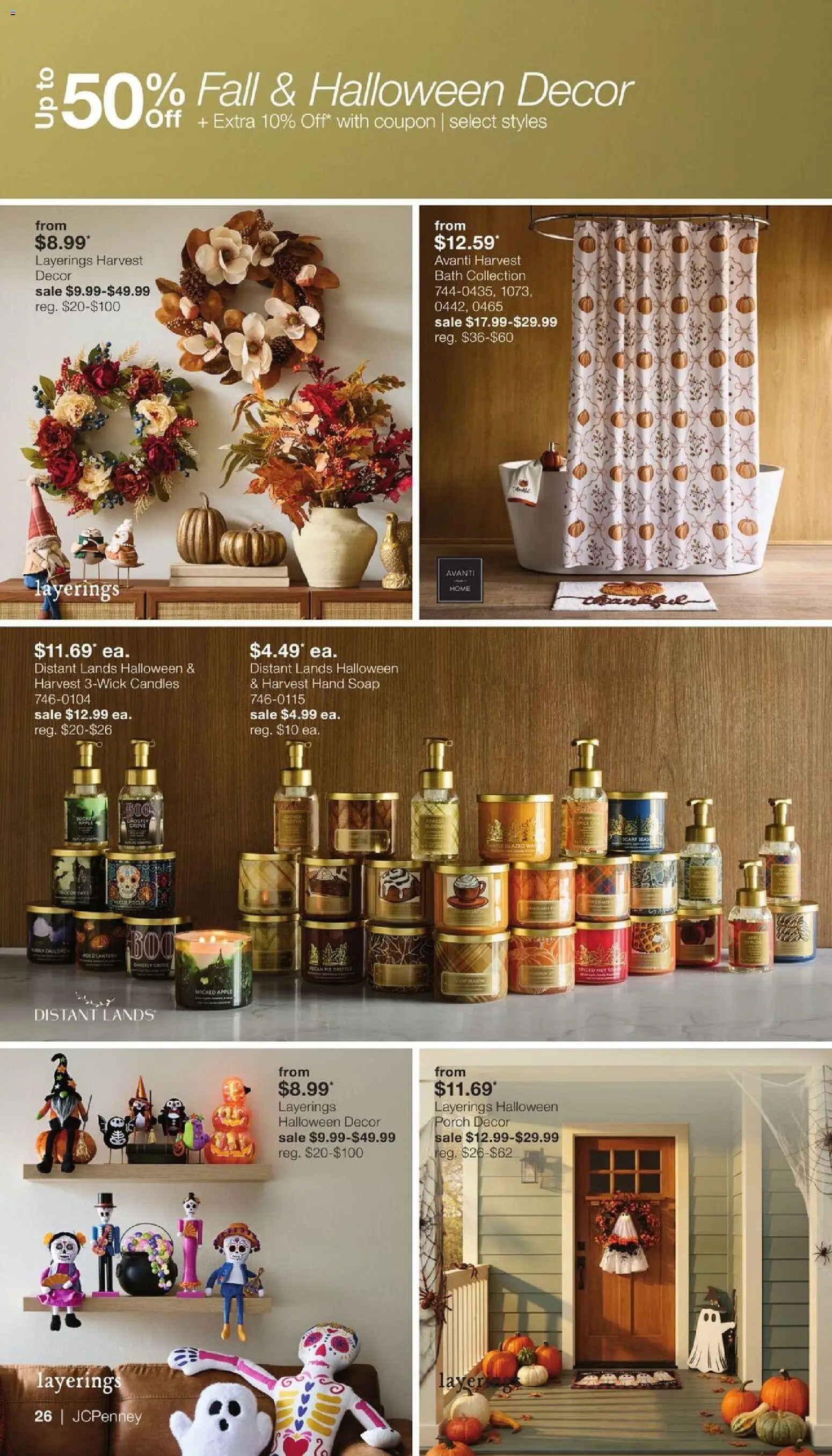 JCPenney Semi-Annual Home Sale - valid from 09/28/2026 | Page: 25 | Products: Bath, Candles, Soap, Pecan Pie