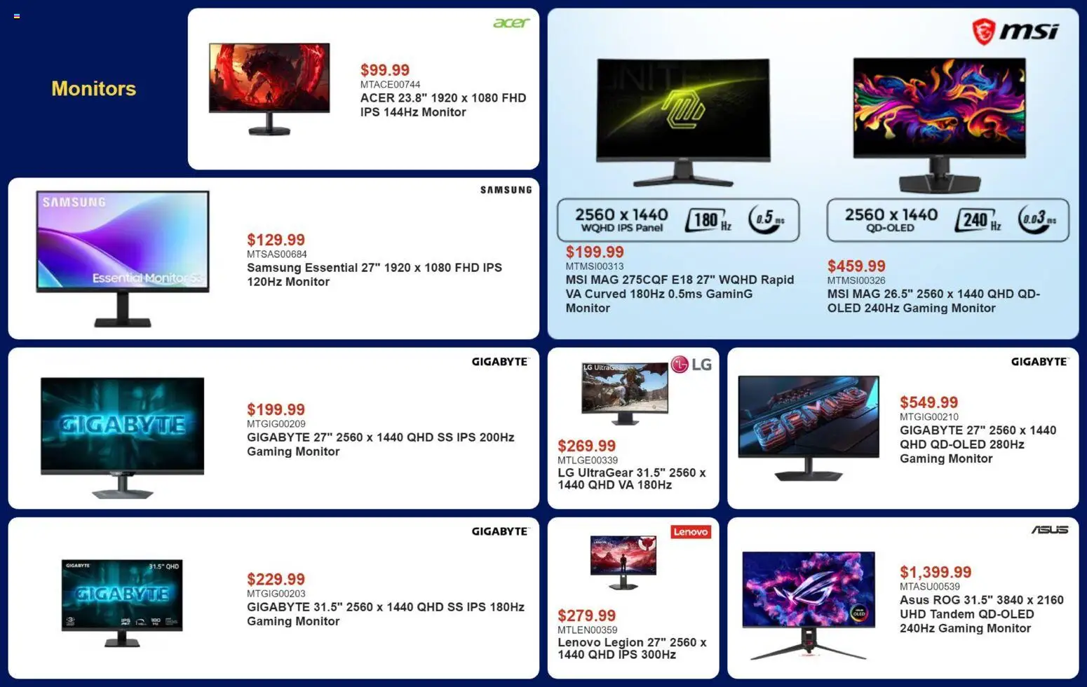 Canada Computers flyer valid from Sep 22, 2026 | Page: 4 | Products: Monitor