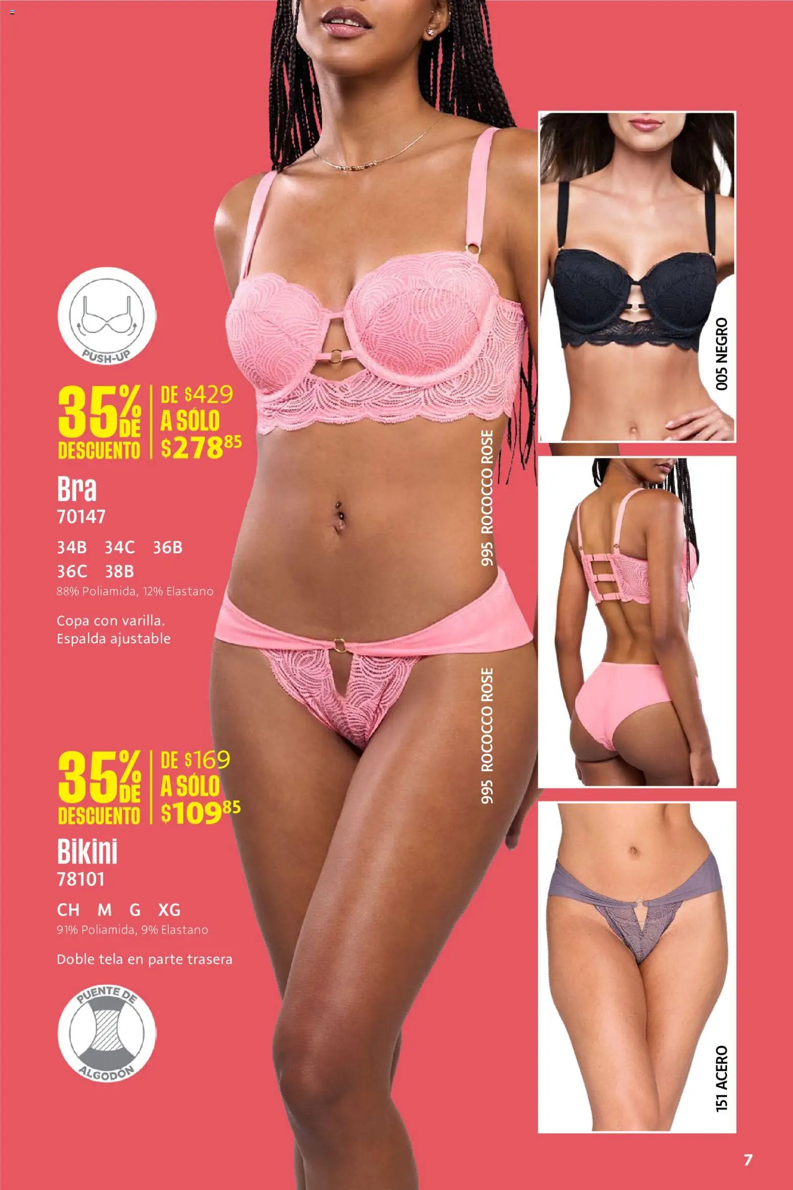 Nuevas ofertas de Ilusión válidas en toda la República Mexicana desde el 01.06.2026. ¡Encuentra las mejores ofertas en Ilusión catálogo Rebajas de Verano! | Página: 7 | Productos: Algodón, Bikini