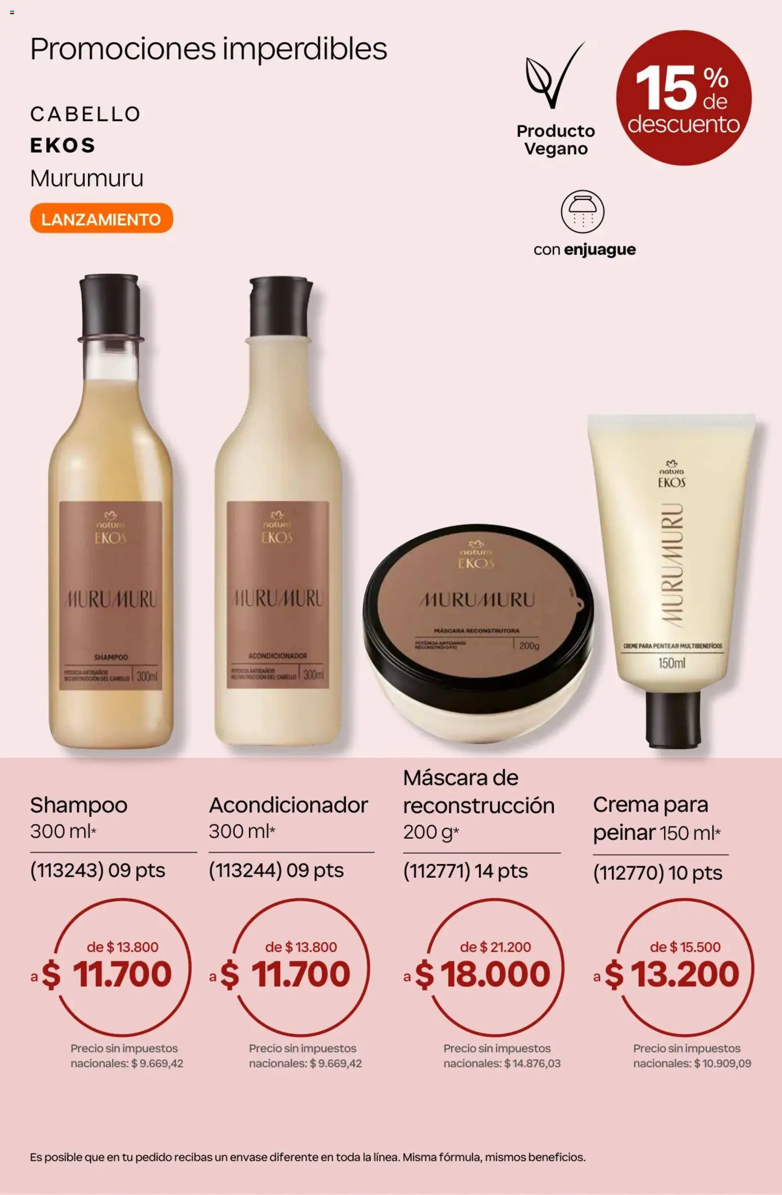Catálogo Natura Ciclo 7 │ válido desde el 06.05.2026 | Página: 56 | Productos: Máscara, Shampoo, Acondicionador, Crema