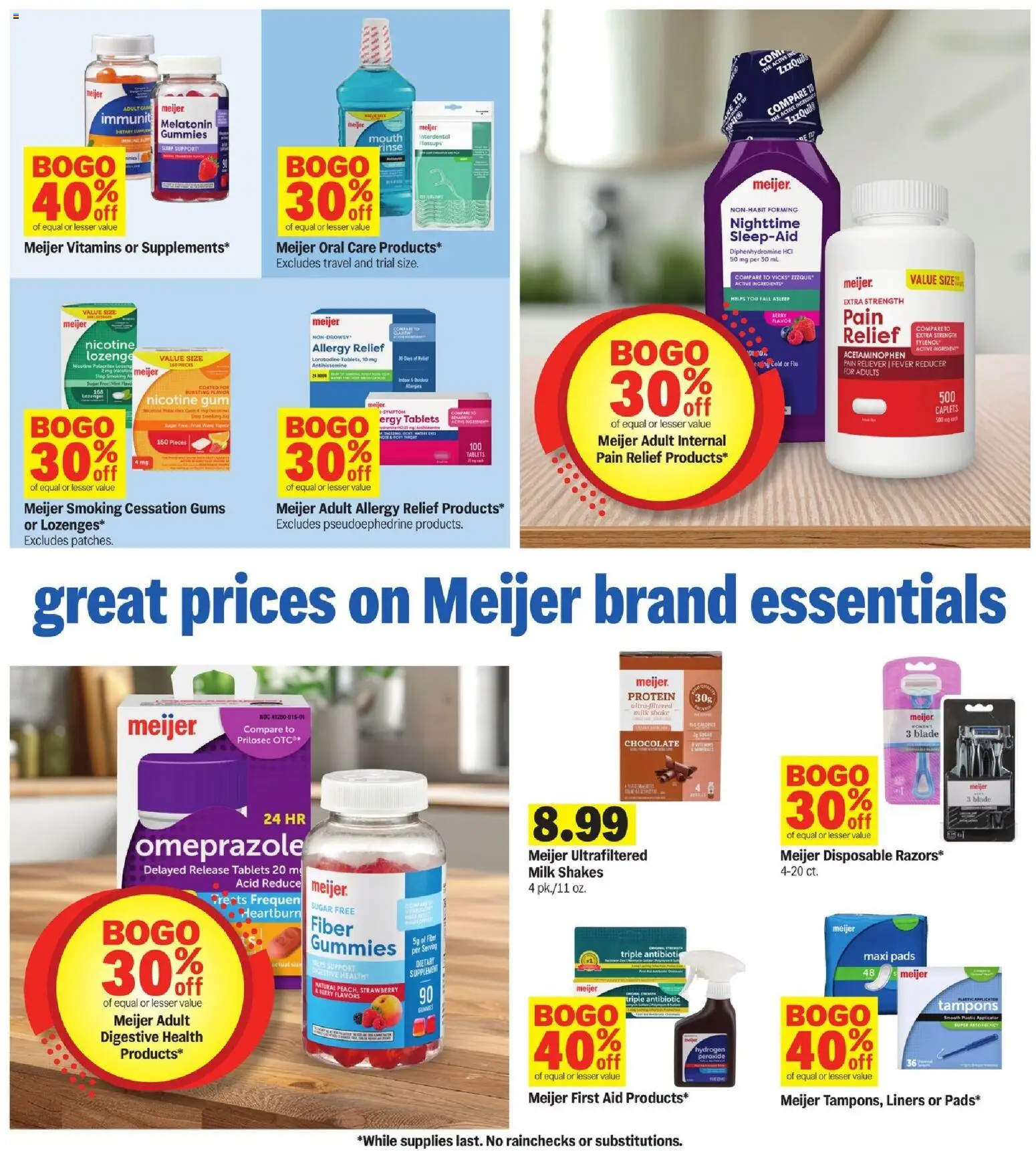 Meijer Weekly Ad - valid from 11.03.2026 | Page: 17 | Products: Chocolate, Pads, Tampons, Cap