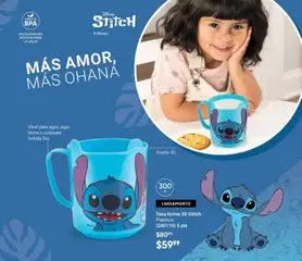 Vista previa de Taza forma 3D Stitch, Plástico. (240110) 5 pts, nuevo folleto de la tienda, válido en México a partir del 08.05.2026 | Página: 195 | Productos: Taza, Leche