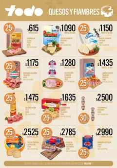 Vista previa Supermercados TODO Ofertas válido desde el 30/06/2026 | Página: 7 | Productos: Mortadela, Panceta, Queso, Jamón