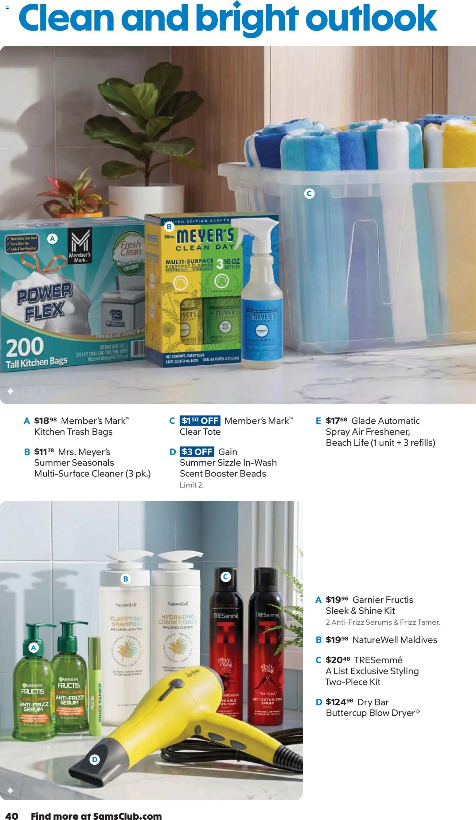 Sam's Club Weekly Ad - valid from 01.06.2026 | Page: 40 | Products: Shampoo, Conditioner