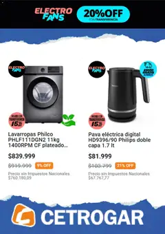 Vista previa Cetrogar catálogo válido desde el 09/09/2026 | Página: 2 | Productos: Pava, Lavarropas, Pava eléctrica