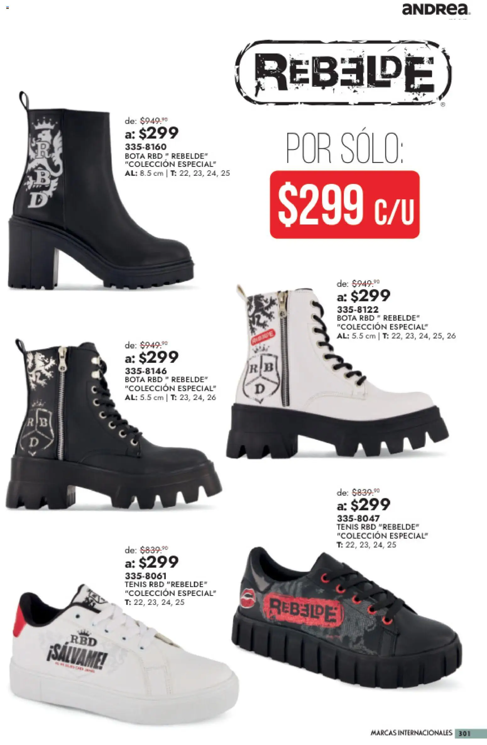 Nuevas ofertas de Andrea válidas en toda la República Mexicana desde el 26/07/2026. ¡Encuentra las mejores ofertas en Andrea catálogo Outlet! | Página: 301