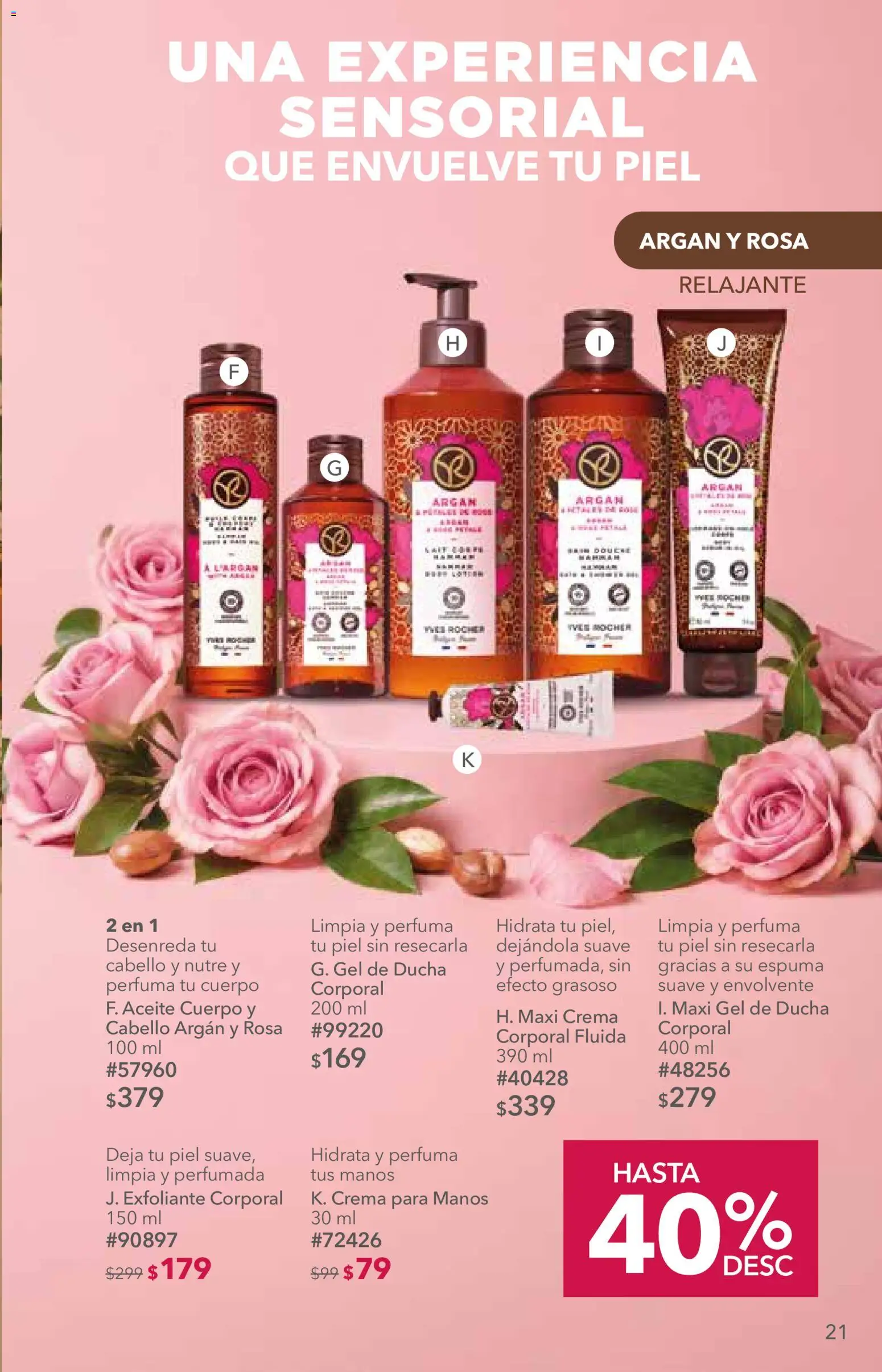 Nuevas ofertas de Yves Rocher válidas en toda la República Mexicana desde el 06/10/2026. ¡Encuentra las mejores ofertas en Yves Rocher campaña 14 2026! | Página: 21 | Productos: Crema, Exfoliante corporal, Aceite, Exfoliante