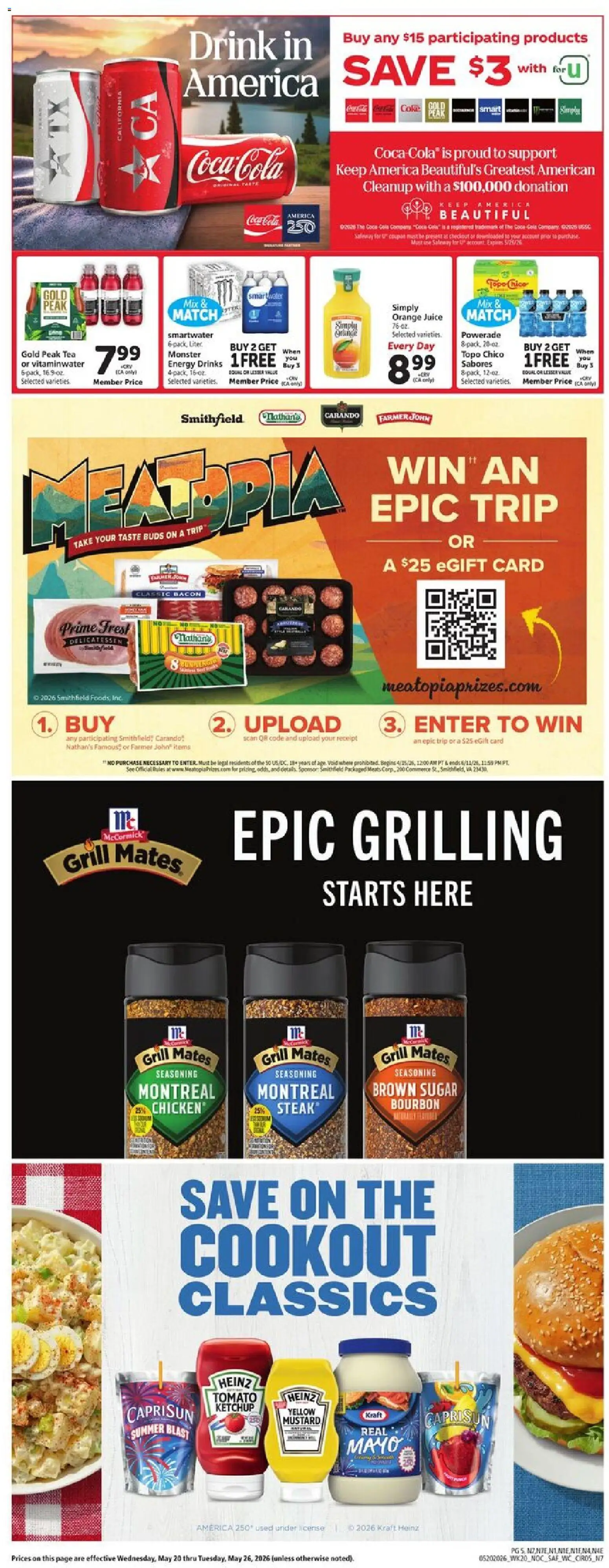 Safeway Weekly Ad - valid from 20.05.2026 | Page: 7 | Products: Rice, Ketchup, Sugar, Grill
