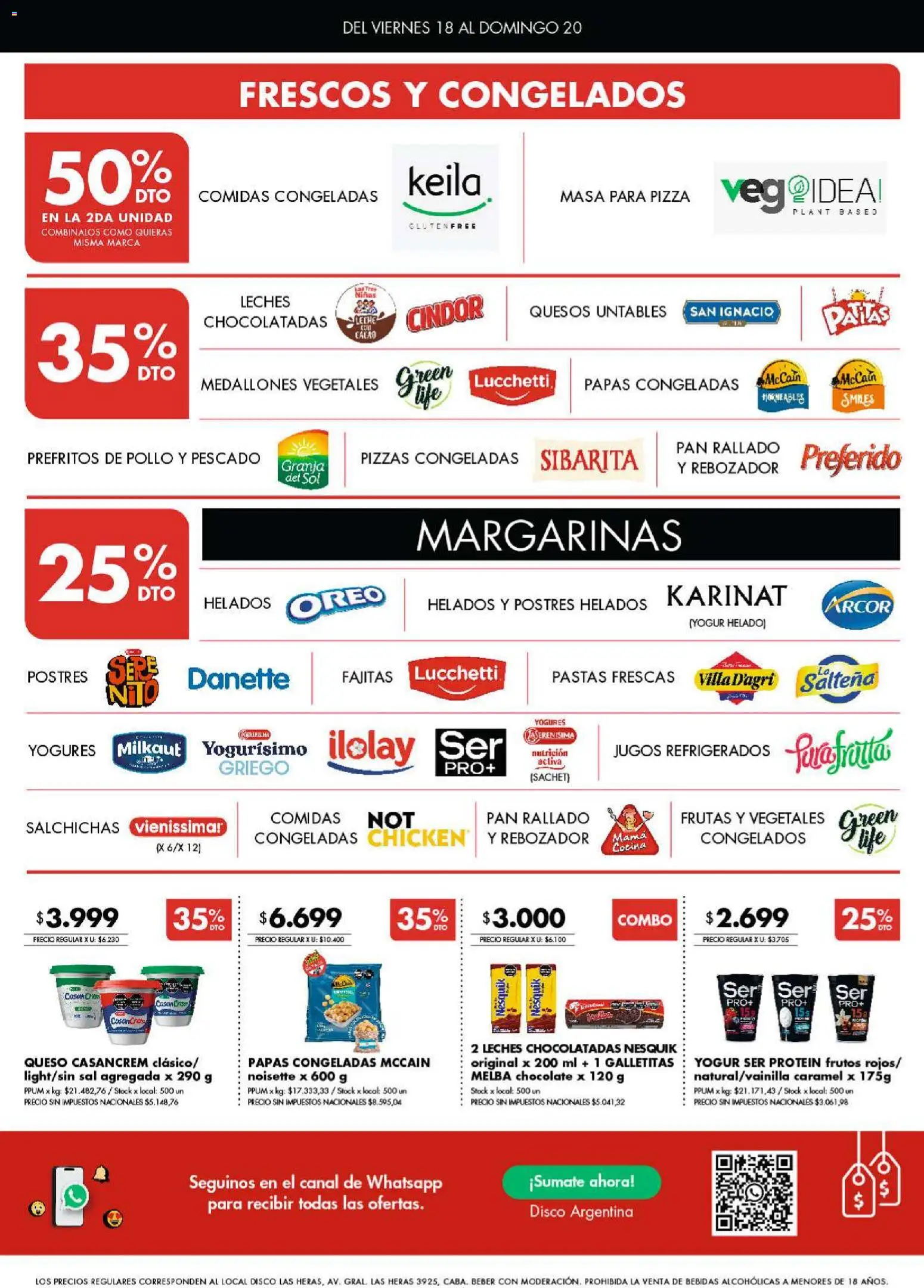 Disco - Ofertas | Bs. As. y Santa Fé │ válido desde el 17/09/2026 | Página: 4 | Productos: Helado, Comidas congeladas, Cocina, Salchichas