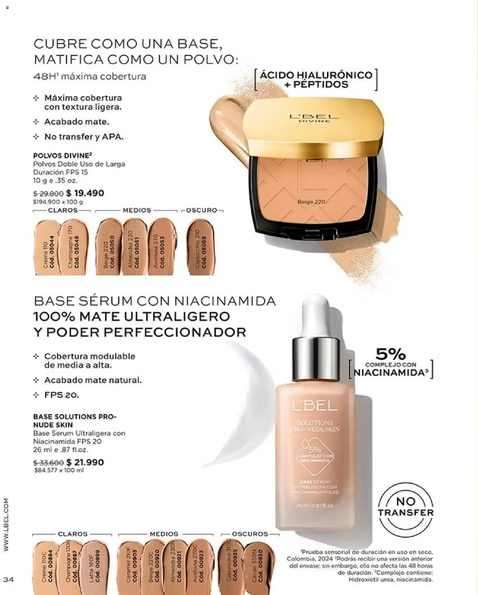 Catálogo L'Bel Campaña 12 │ válido desde el 07.07.2026 | Página: 34 | Productos: Almendra, Polvo, Base, Serum
