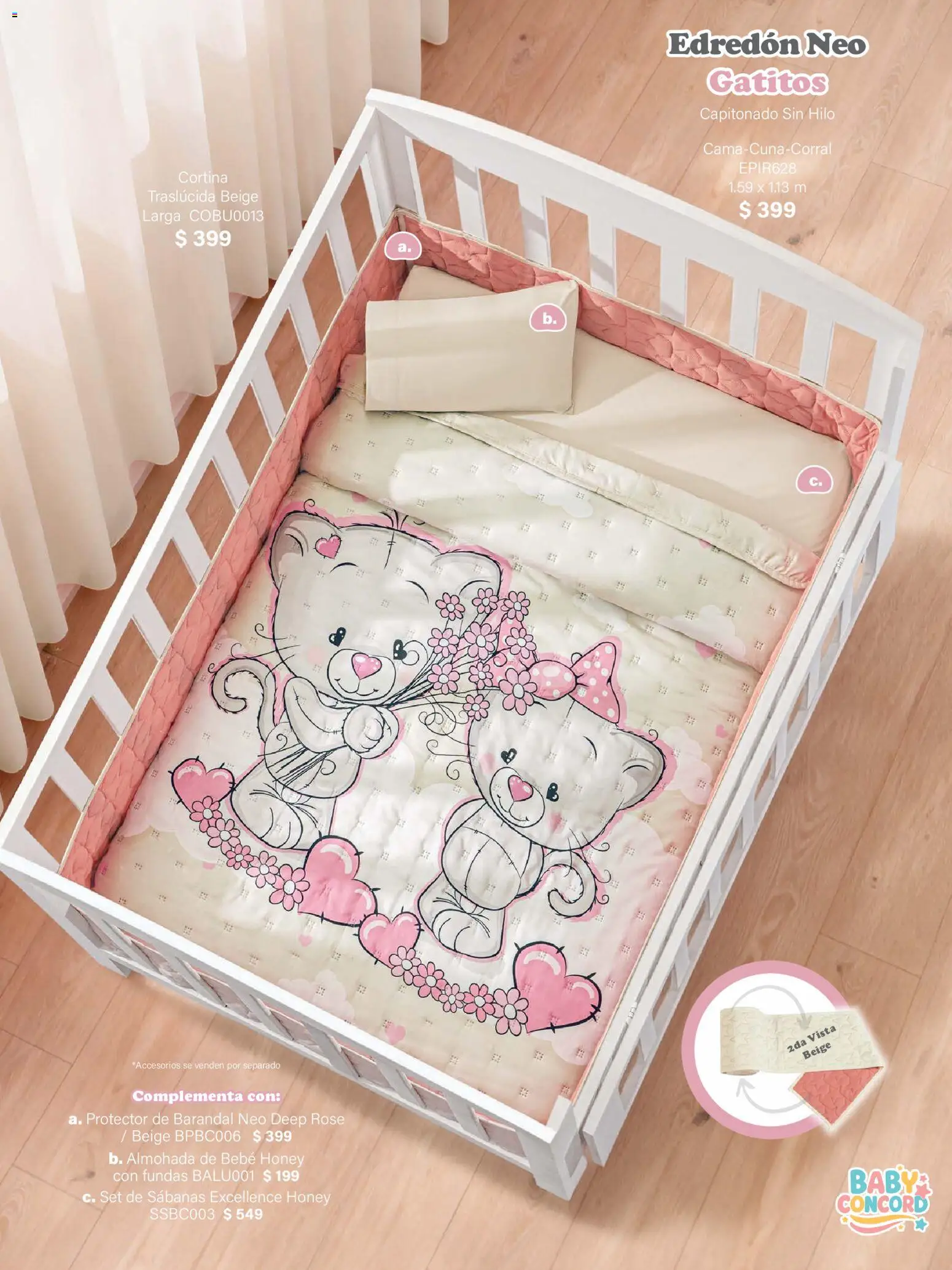Nuevas ofertas de Colchas Concord válidas en toda la República Mexicana desde el 01/02/2026. ¡Encuentra las mejores ofertas en Colchas Concord catálogo Baby! | Página: 7 | Productos: Almohada, Sabanas