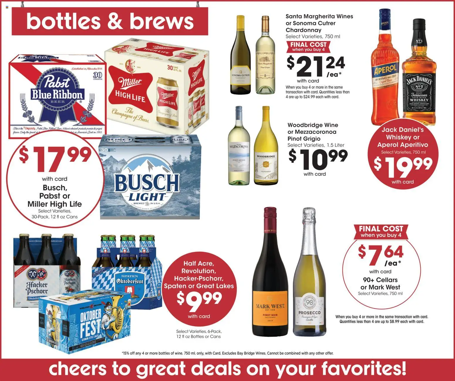 Mariano's Weekly Ad - valid from 09/30/2026 | Page: 14 | Products: Champagne, Wine, Beer, Whiskey