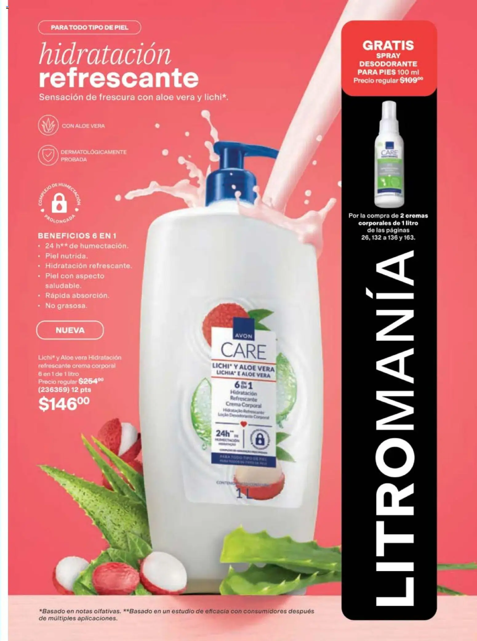 Nuevas ofertas de AVON válidas en toda la República Mexicana desde el 11/09/2026. ¡Encuentra las mejores ofertas en AVON campaña 14 2026! | Página: 129 | Productos: Desodorante, Crema, Aloe Vera, Crema corporal