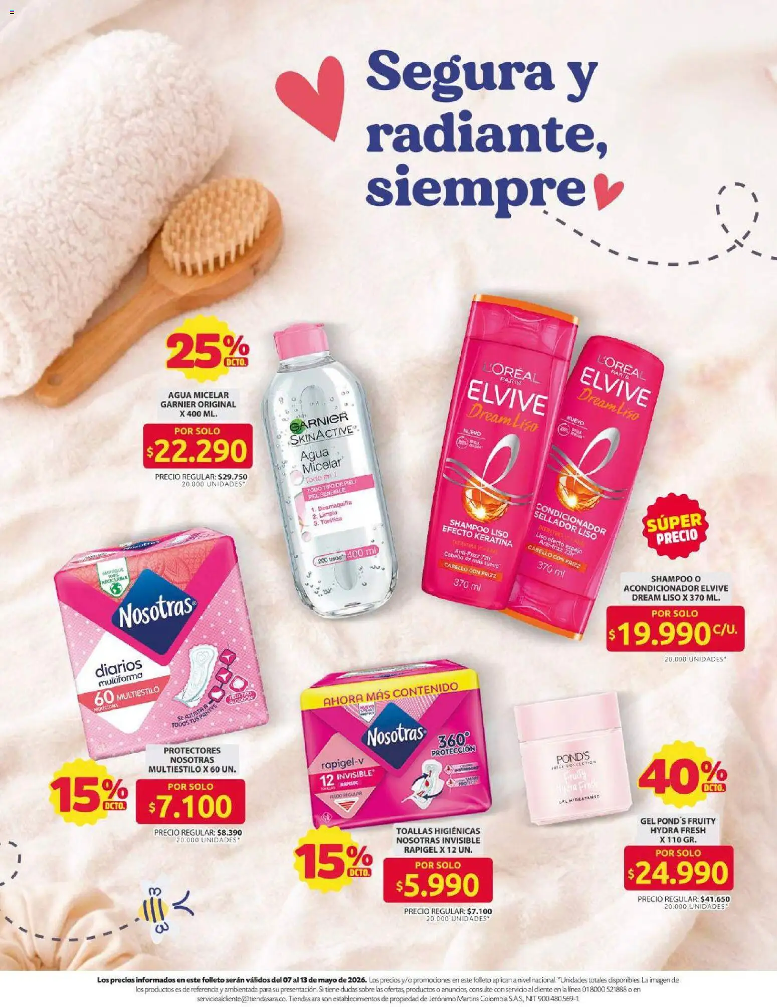 Ara revista - valida desde el 07.05.2026 | Página: 12 | Productos: Agua, Shampoo, Sobre, Espejo
