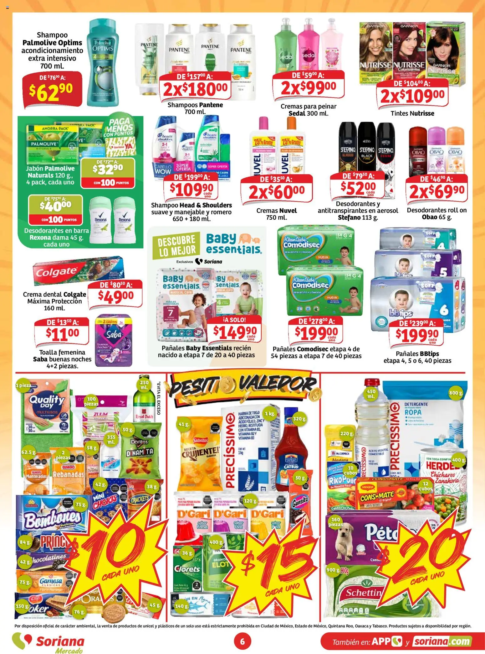 Nuevas ofertas de Soriana válidas en toda la República Mexicana desde el 04/09/2026. ¡Encuentra las mejores ofertas en Soriana Ahorro constante y sonante Mercado Nacional! | Página: 6