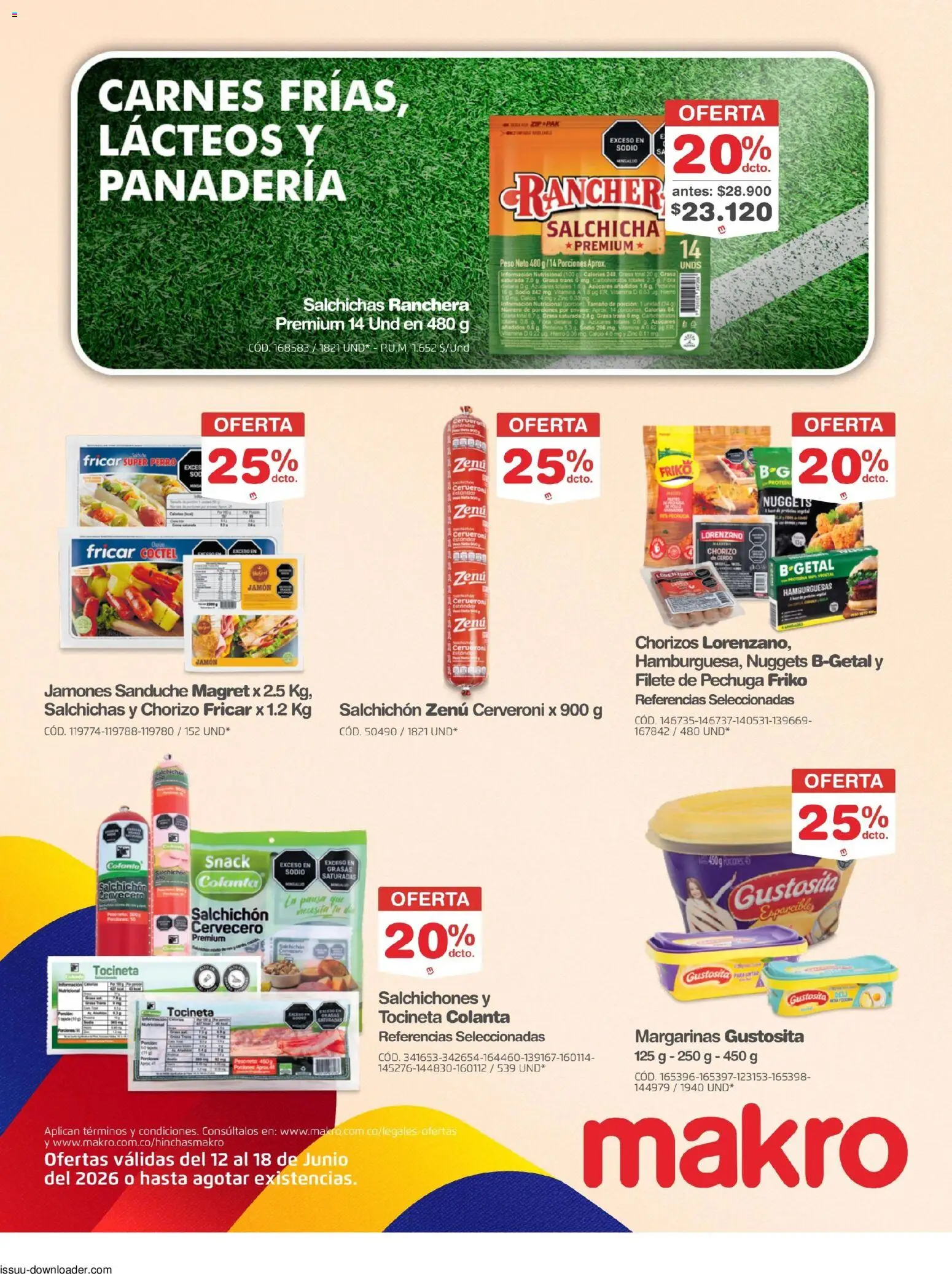 Makro revista - valida desde el 12.06.2026 | Página: 17 | Productos: Peso, Ducha Bidet, Tocineta, Jamón