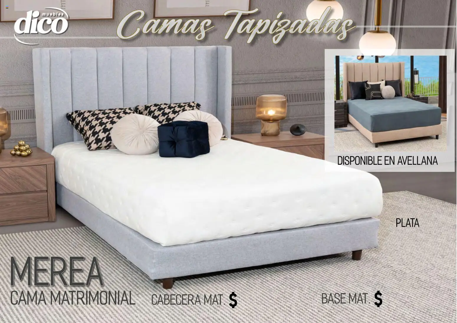 Nuevas ofertas de Muebles Dico válidas en toda la República Mexicana desde el 01.04.2026. ¡Encuentra las mejores ofertas en Muebles Dico catálogo Camas tapizadas ! | Página: 2 | Productos: Cabecera, Cama