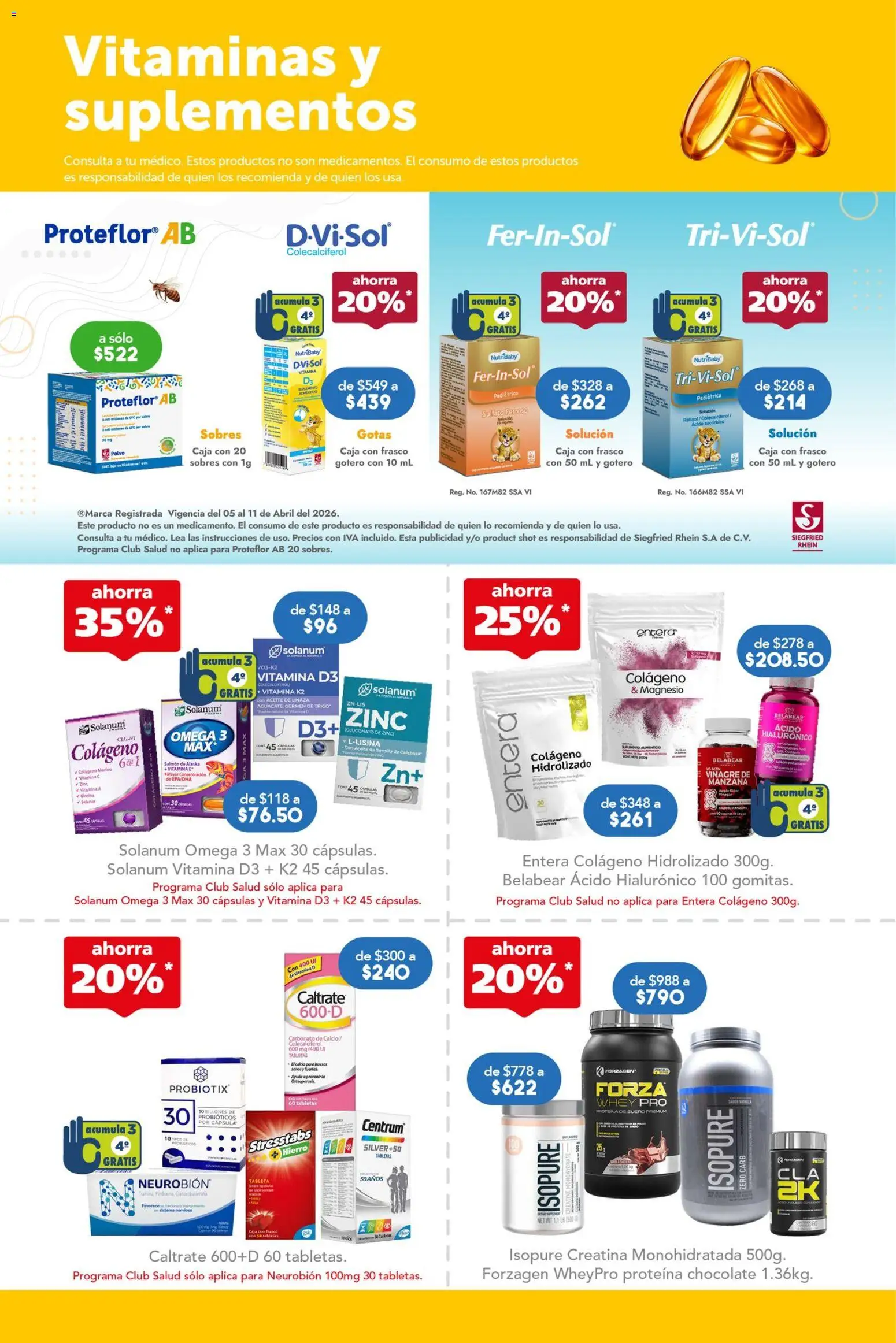 Nuevas ofertas de Farmacia San Pablo válidas en toda la República Mexicana desde el 05.04.2026. ¡Encuentra las mejores ofertas en Farmacia San Pablo catálogo! | Página: 5 | Productos: Vinagre, Shot, Caja, Polvo