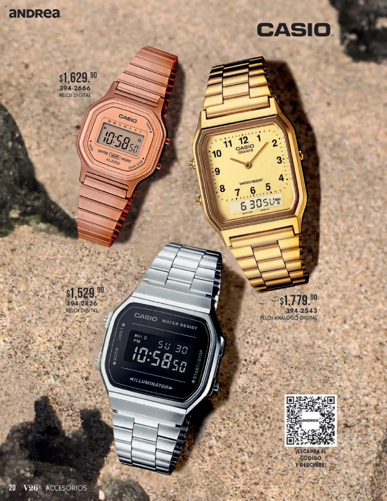 Nuevas ofertas de Andrea válidas en toda la República Mexicana desde el 24/05/2026. ¡Encuentra las mejores ofertas en Andrea catálogo Accesorios para todos! | Página: 20 | Productos: Reloj