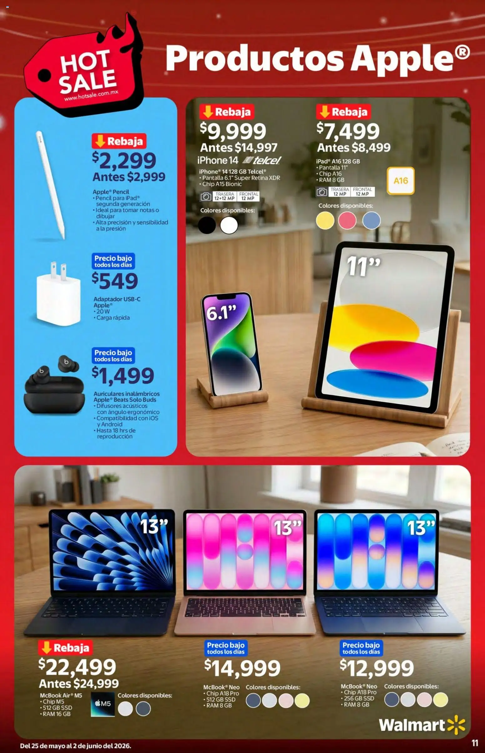 Nuevas ofertas de Walmart válidas en toda la República Mexicana desde el 25.05.2026. ¡Encuentra las mejores ofertas en Walmart Hot Sale! | Página: 11 | Productos: Adaptador
