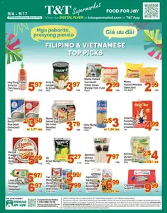 Preview of T&T Supermarket flyer - Filipino & Vietnamese Top Picks from shop T&T Supermarket valid from Sep 4, 2026
