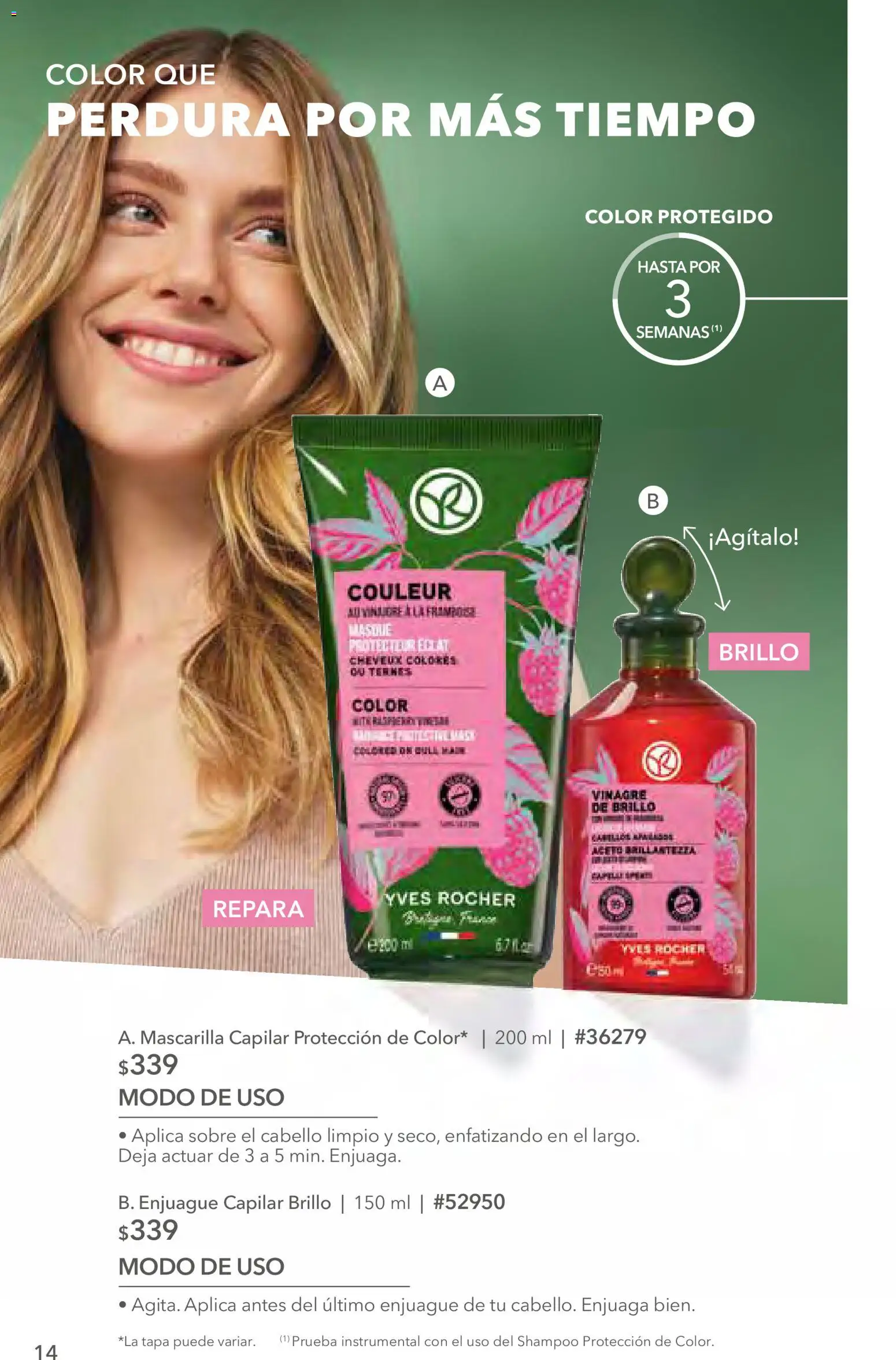 Nuevas ofertas de Yves Rocher válidas en toda la República Mexicana desde el 12.05.2026. ¡Encuentra las mejores ofertas en Yves Rocher campaña 7 2026! | Página: 14 | Productos: Vinagre, Brillo, Mascarilla, Sobre