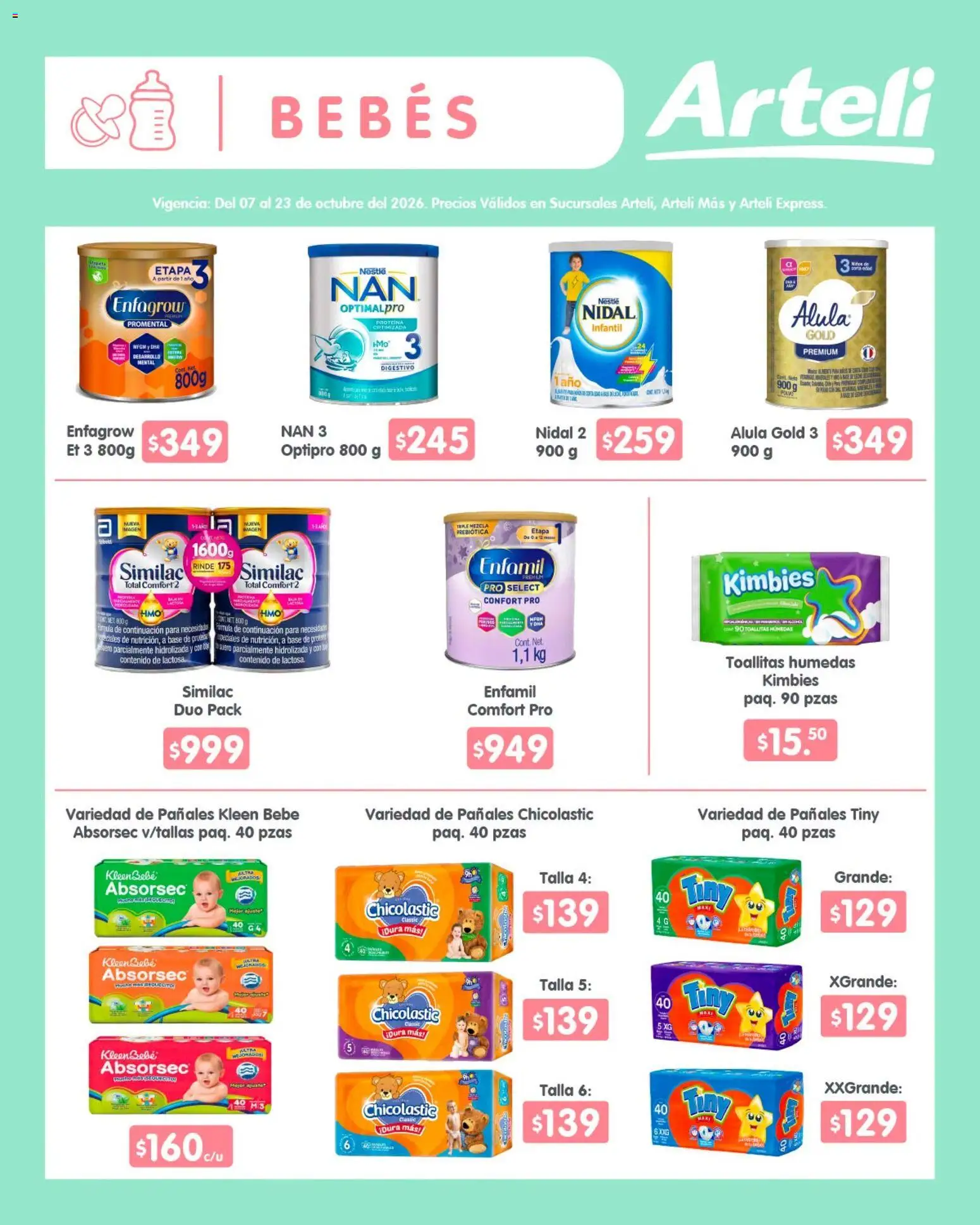 Nuevas ofertas de Arteli válidas en toda la República Mexicana desde el 07/10/2026. ¡Encuentra las mejores ofertas en Arteli folleto Quincenal! | Página: 11
