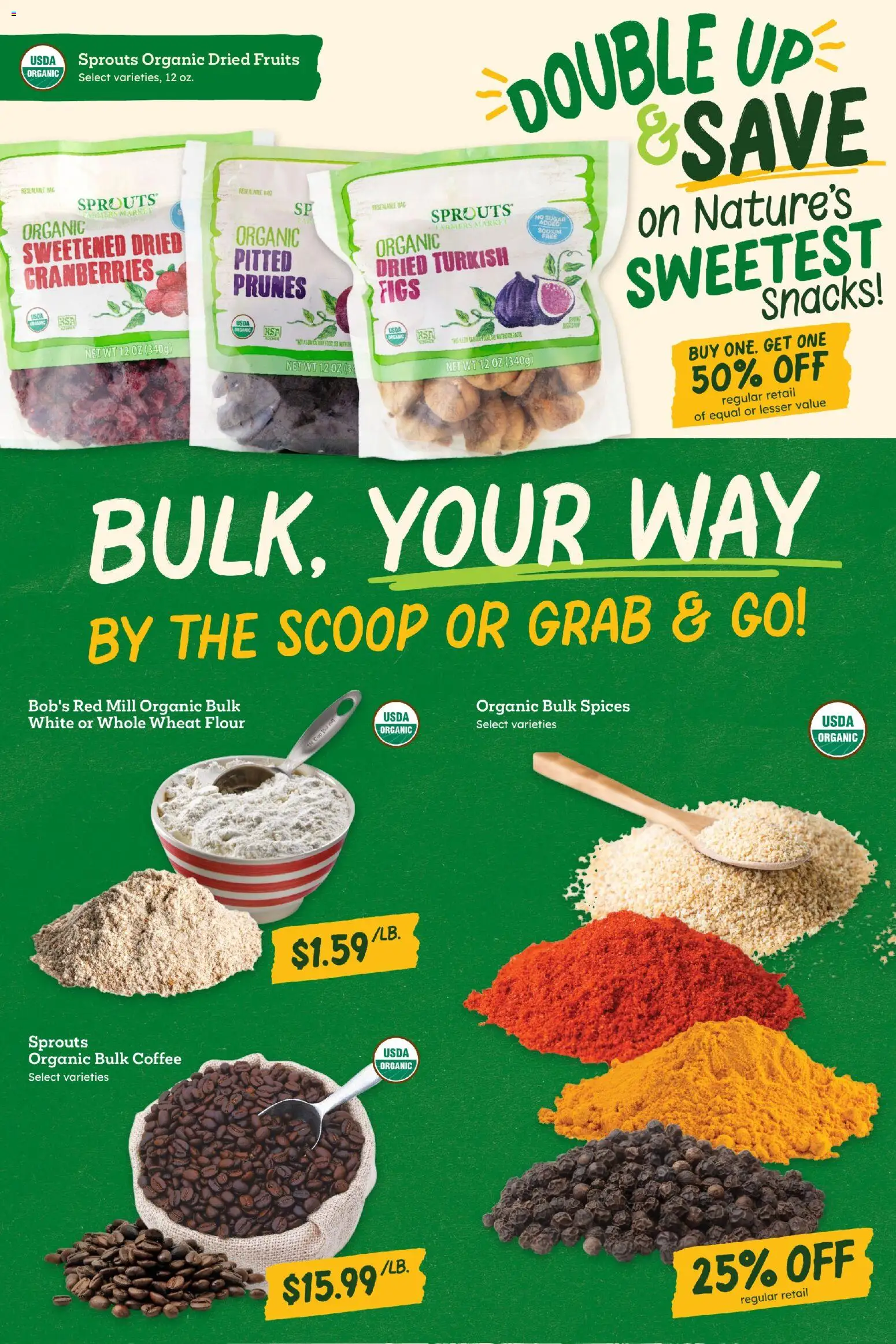 Sprouts Weekly Ad - valid from 09/23/2026 | Page: 11 | Products: Fruits, Whole wheat flour, Snacks, Flour